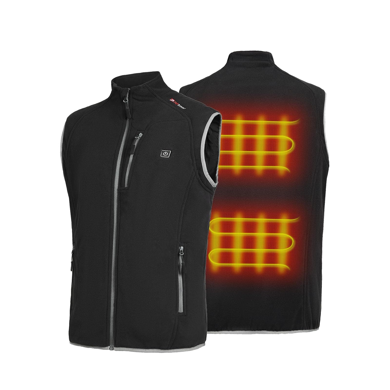 PROSmartHeated Vest Polar Fleece Lightweight Waistcoat with USB Battery Pack for Men and Women (Unisex)