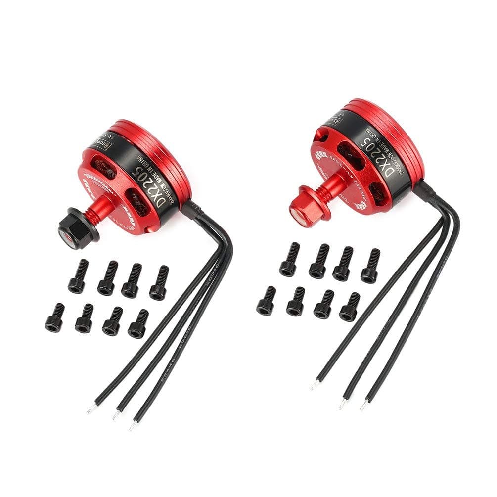 TAOHOOU 2Pcs DX2205 2600KV 2-4S CW/CCW Brushless Motor for RC Racing Drone QAV250 280Red