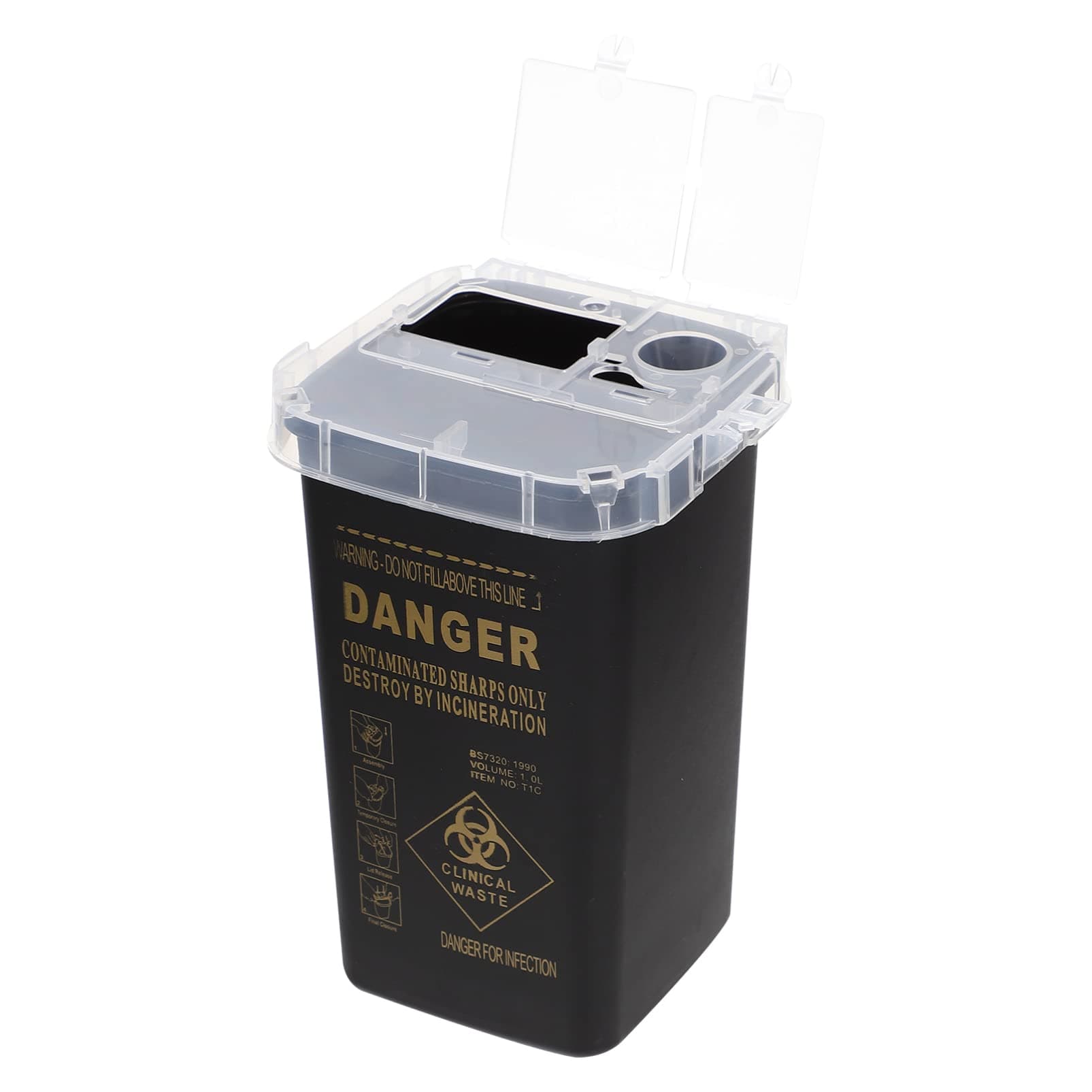 KOKOPO Desktop Sharps Bins Blades Storage Container Sharps Buckets Recycling Cases Razor Disposal Case