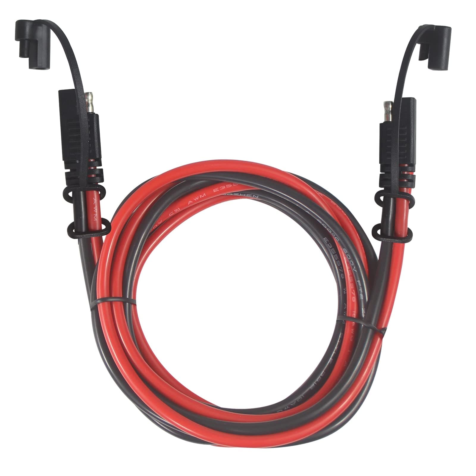 KUNCAN 3FT Sae to Sae 2 Pin 10awg DC Power Heavy Duty Sae Battery Quick Disconnect/Connect Extension Cable with Sae Connectors with Dust Cap