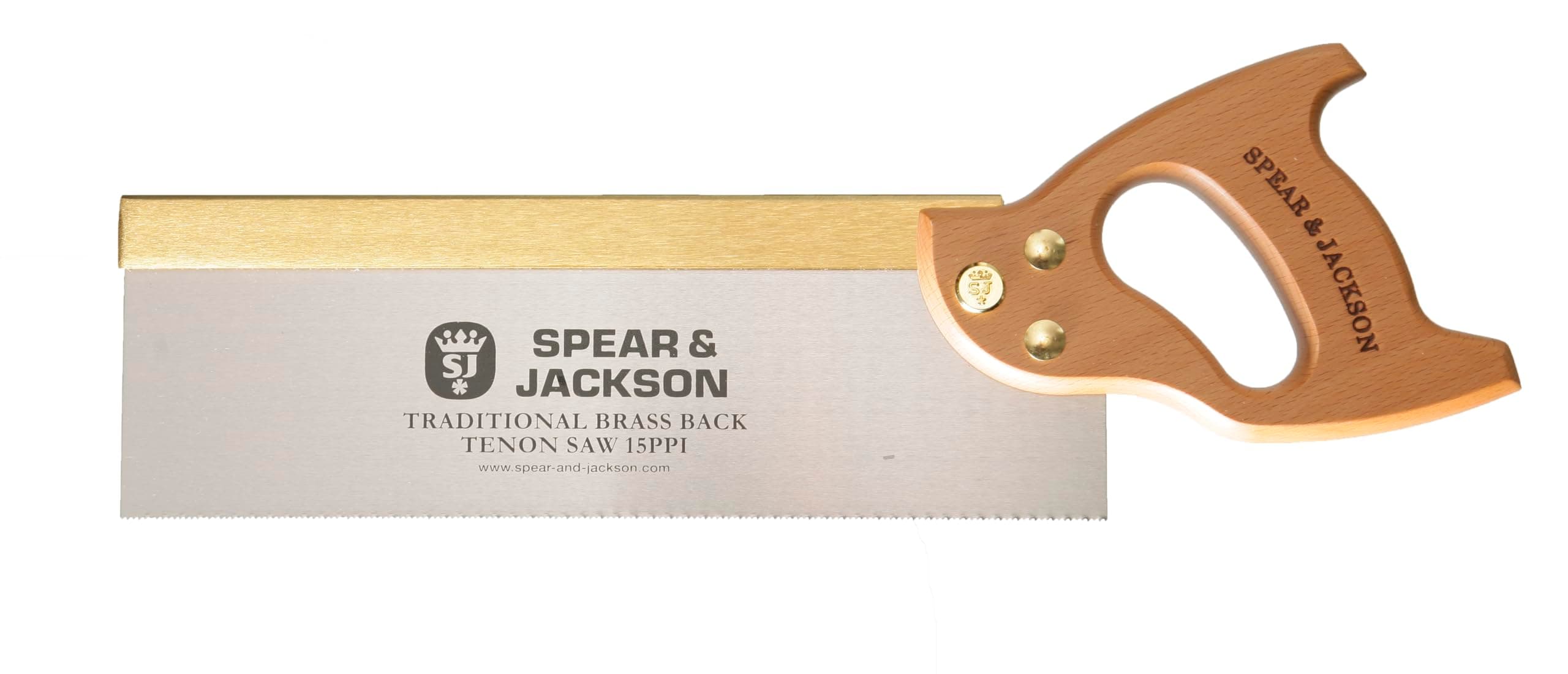 Spear & Jackson 9550B Traditional Brass Back Tenon Saw, 12" X 15", Brown/Silver