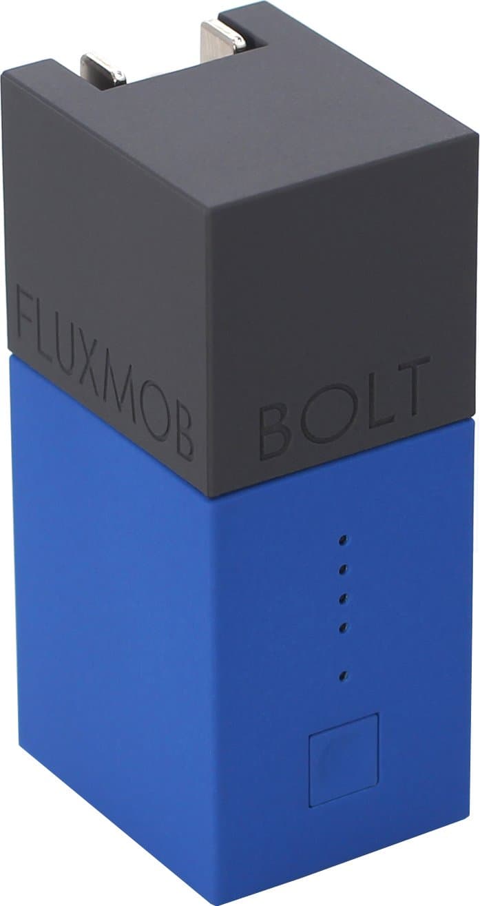 FLUXMOB BOLT Portable Power Adapter: USB Wall Charger and Universal Battery Backup, Argon