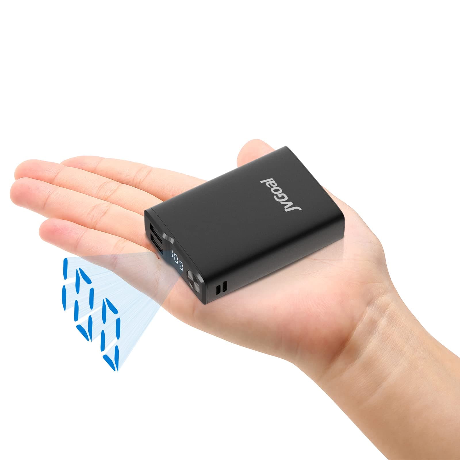 Small Power Banks 12000mAh Portable Charger Mini External Battery Pack with LCD Digital Display 2 USB Ports Phone Charger for iPhone, Smartphone, Huawei, Samsung Galaxy Heated Vests and More