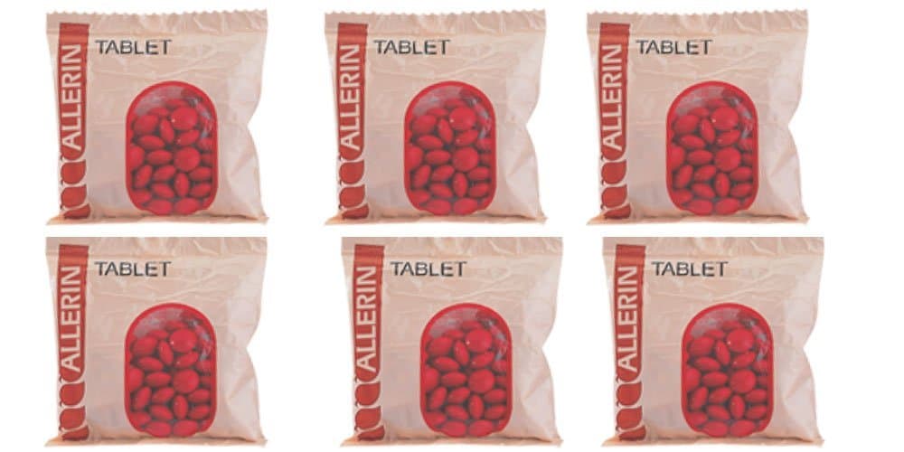 Pack of 6 - Ban Labs Allerin Tablets - 100 Tablets