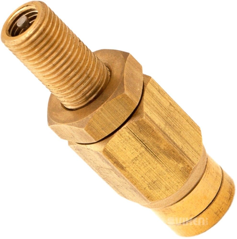 Vixen Air Inflation Schrader Valve with Push to Connect (PTC) for 1/4" OD Air Line VXA1014