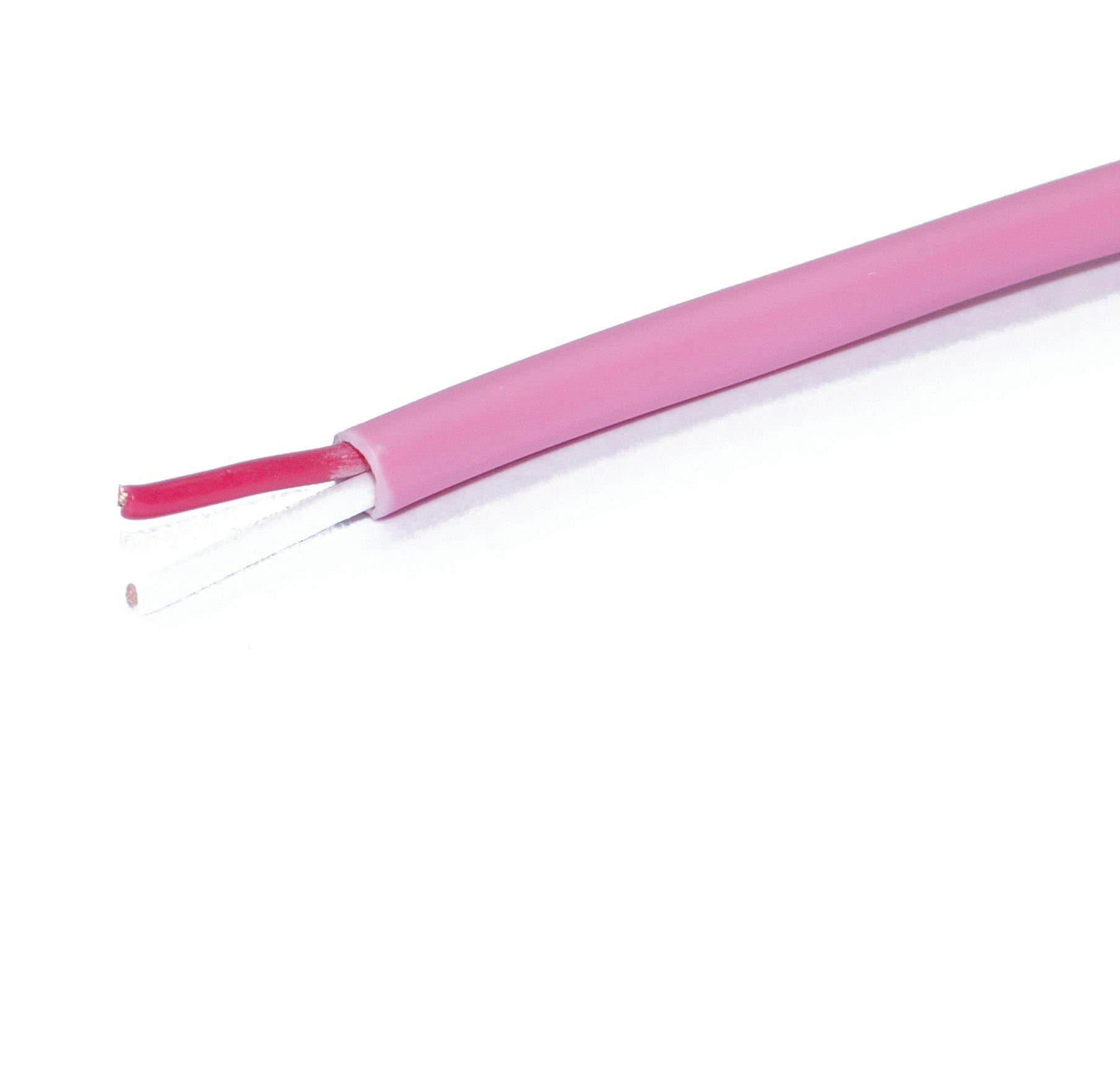 C4A 20m High Performance Loud Speaker Cable/Pink Speaker Cable With Low Smoke jacket Ideal for Thru Wall installs/Multi Strand