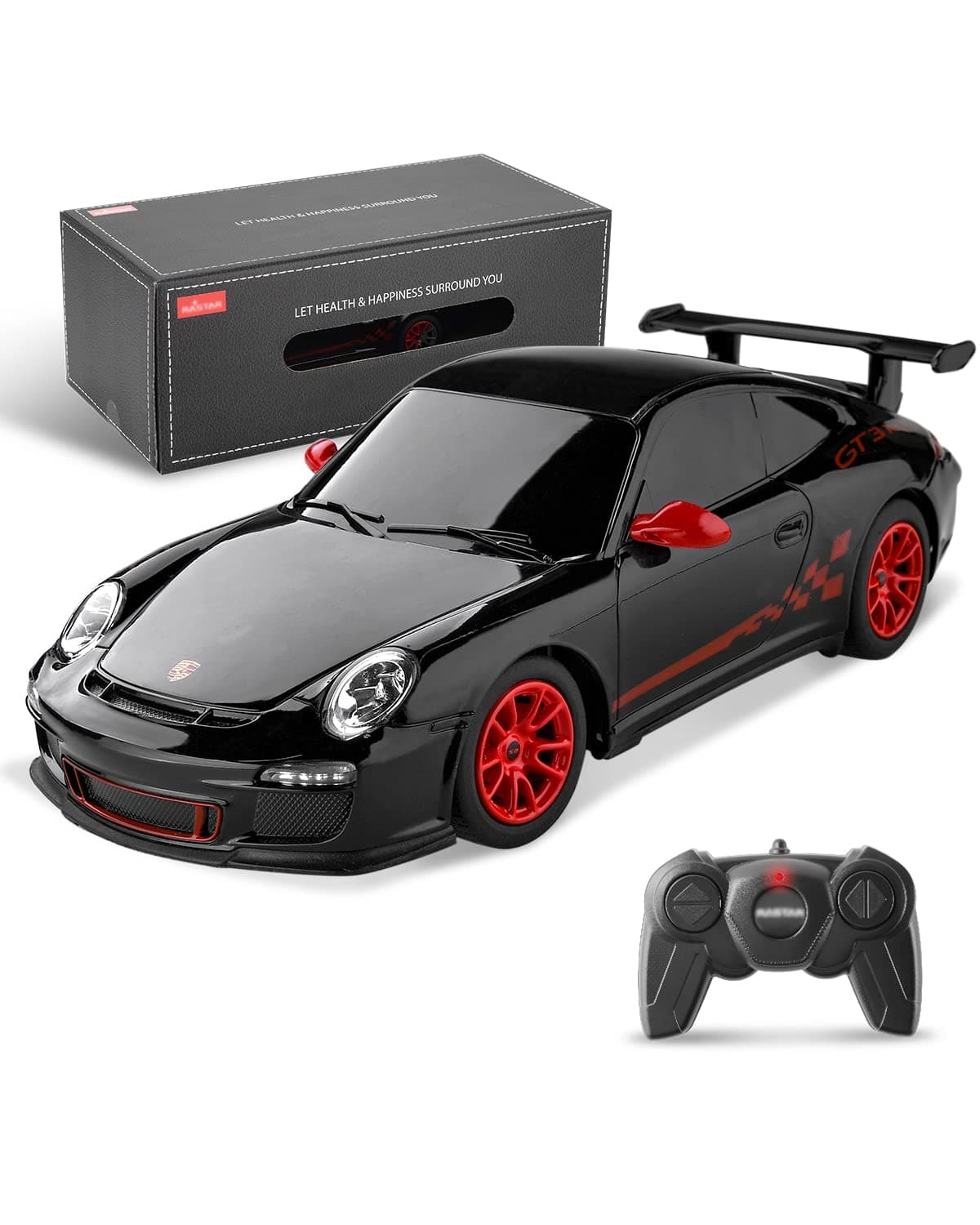- BEZGAR Porsche Remote Control Car - Officially Licensed Porsche 911 GT3 RS Toy Car 1:24 Porsche RC Car Model Vehicle Gift for Boys,Girls,Teens and Adults (39900 Black)