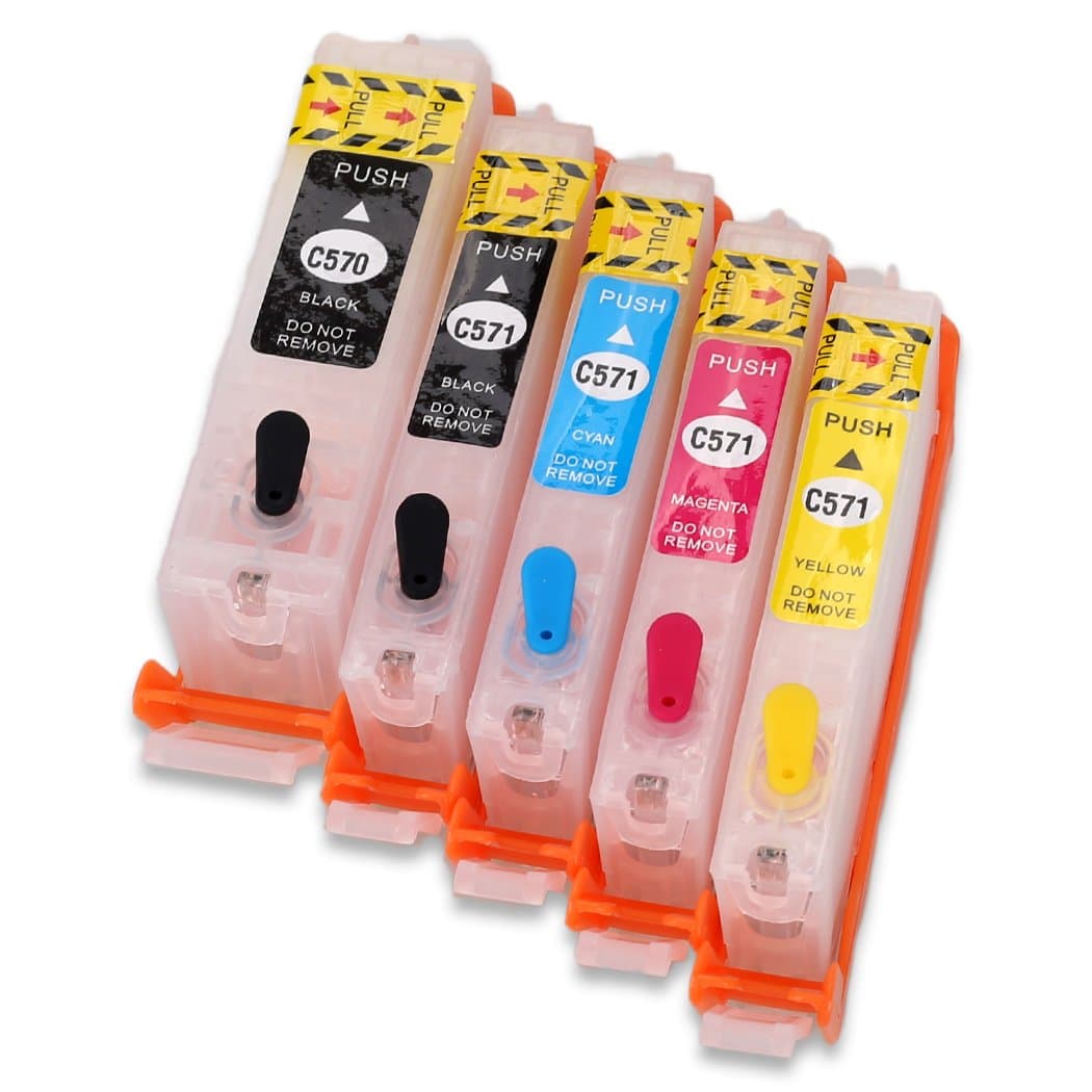 HEMEIRefillable Ink Cartridge Replacement for PGI-570 CLI-571,Work with PIXMA MG5750 MG5751 MG5752 MG5753 MG6850 MG6851 MG6852 MG6853 Printer
