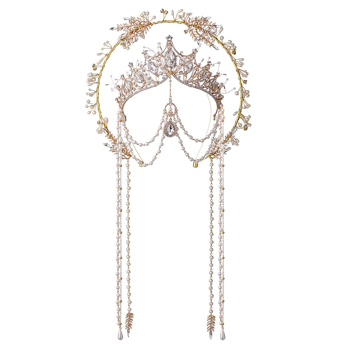 BLESSUME Halo Crown Mary Goddess Headband Women's Halloween Costume Goddess Headpiece