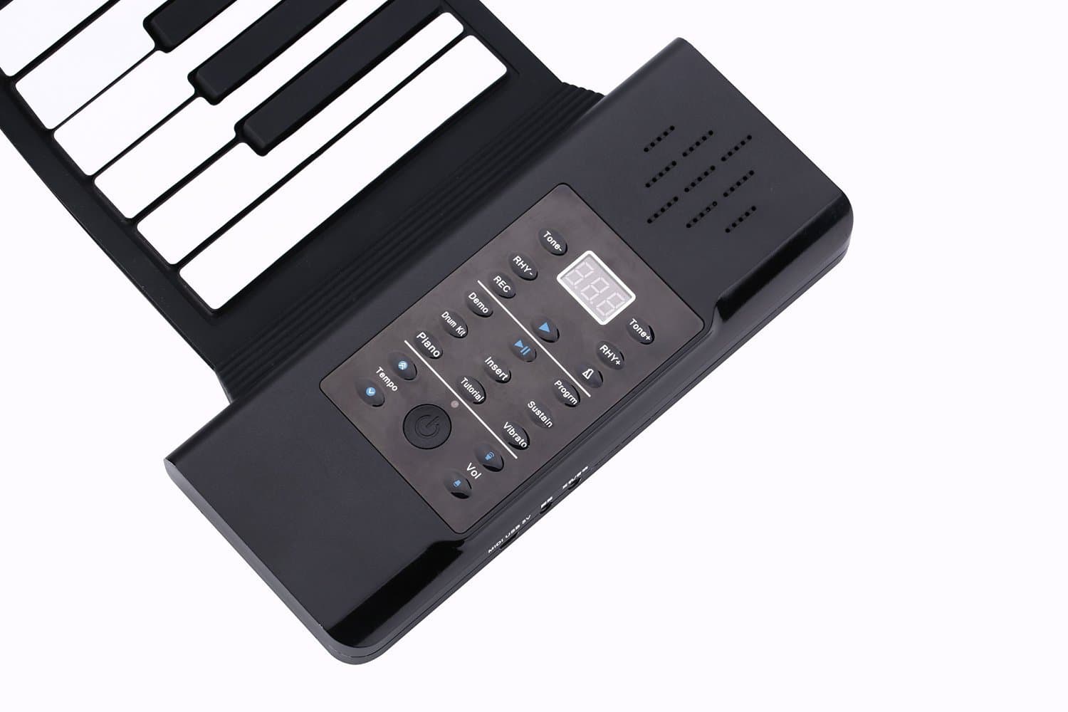 61 Keys Professional Silicon rubber USB midi Flexible Roll up Electronic Piano Keyboard with louder speaker,for windows and mac os