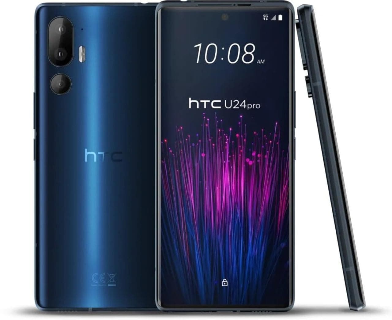 HTC U24 Pro Dual SIM 256GB ROM + 12GB RAM (GSM Only | No CDMA) Factory Unlocked 5G Smartphone (Space Blue) - International Version