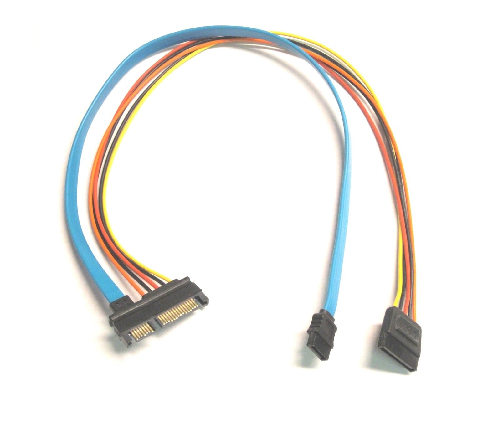 SATA 22 Pin Male to SATA 7 Pin and 15 Pin Female