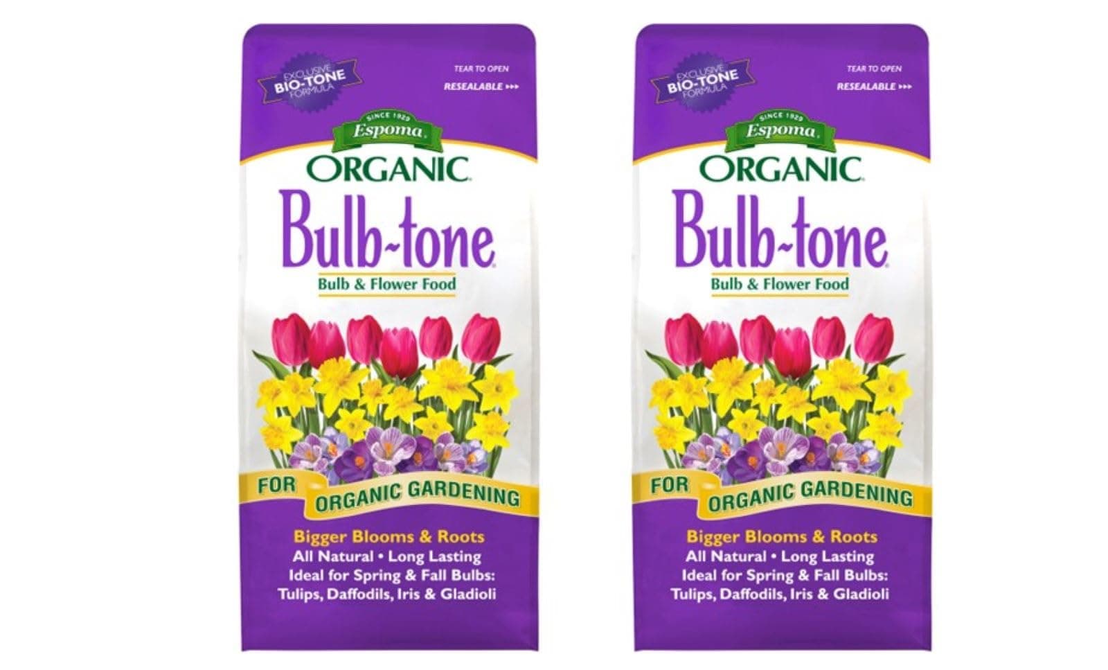 Organic Bulb-Tone 3-5-3 Natural & Organic Fertilizer and Plant Food for All Spring and Fall Bulbs. 4 lb. Bag. Use for Planting & Feeding to Promote Vibrant Blooms - Pack of 2