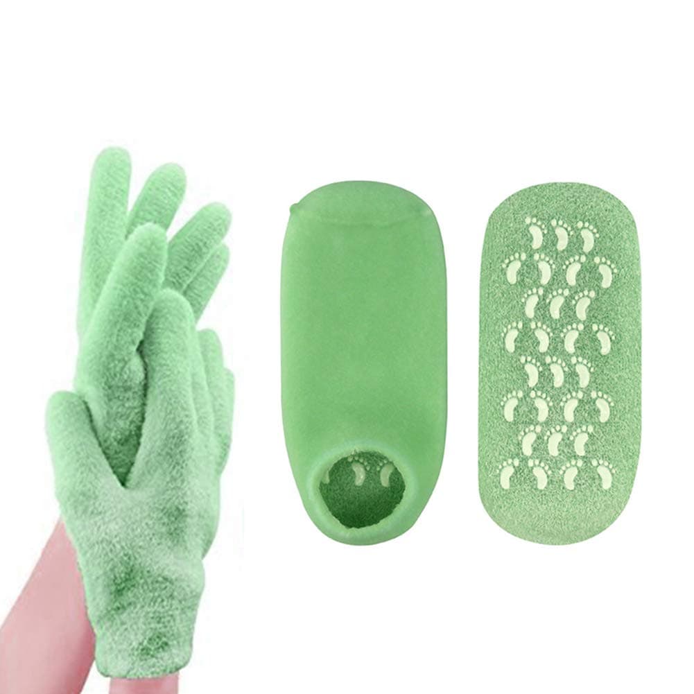Codream Moisturizing Gloves, Moisturizing Socks, Gel Gloves and Gel Socks Set with Gel Repair for Cracked Dry Skin Treatment, Spa Gloves and Spa Socks Set for Dry Cracked Heels Hands