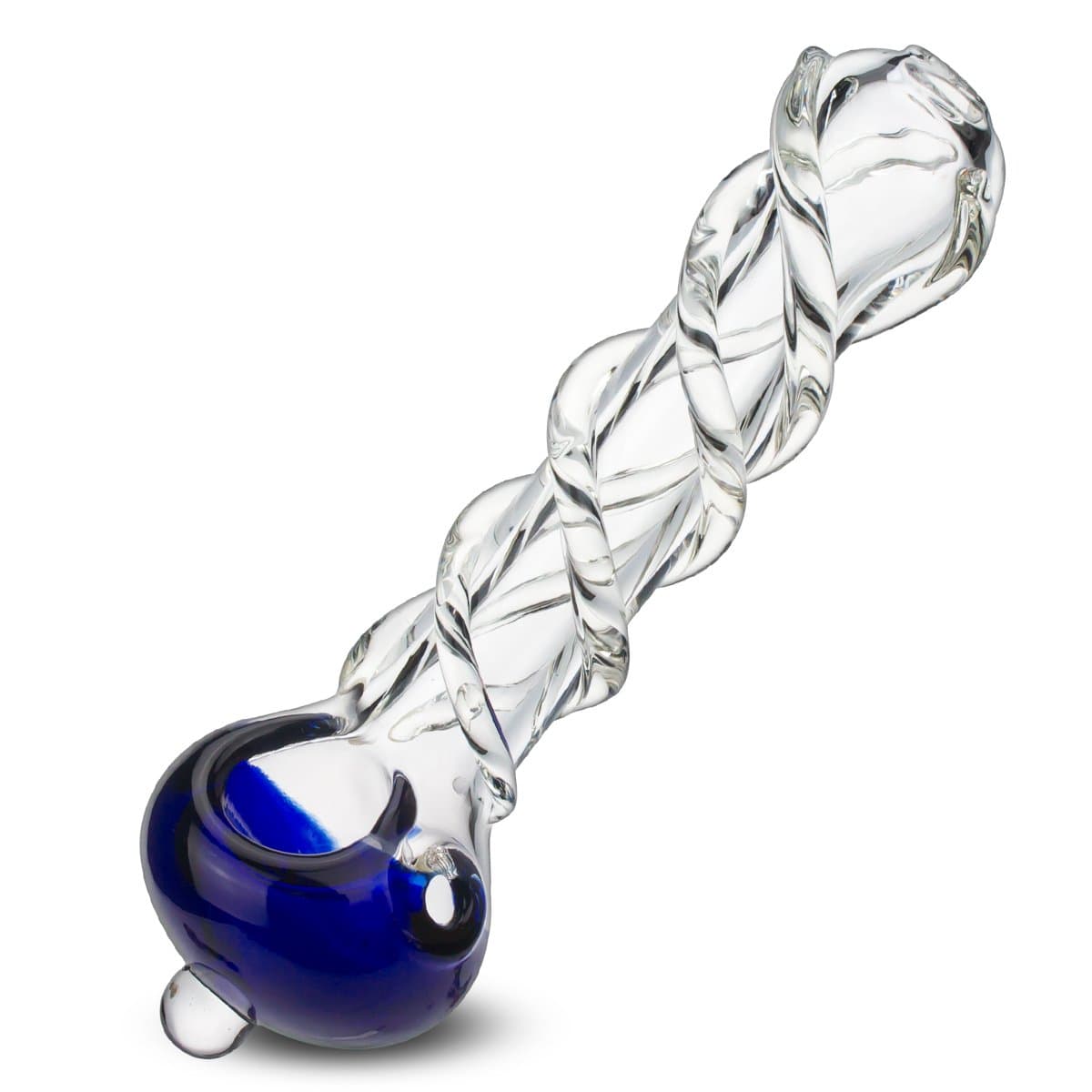 TAKEAHIT Rasta Spiral Glass Pipe Kick Hole Glass Spoon 13cm