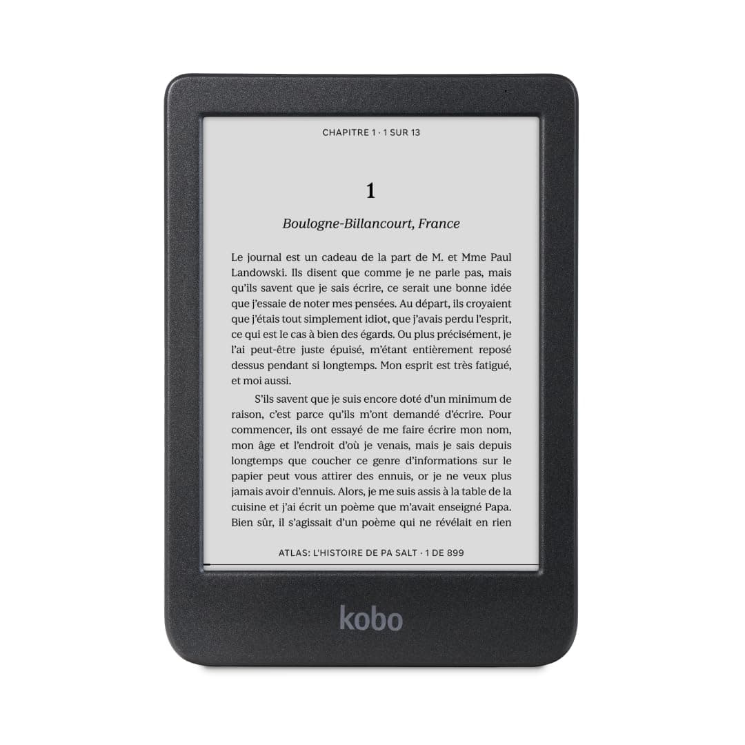 Kobo Clara BW | eReader | 6” Glare-Free Touchscreen with ComfortLight PRO | Dark Mode Option | Audiobooks | Waterproof | 16GB of Storage | Black