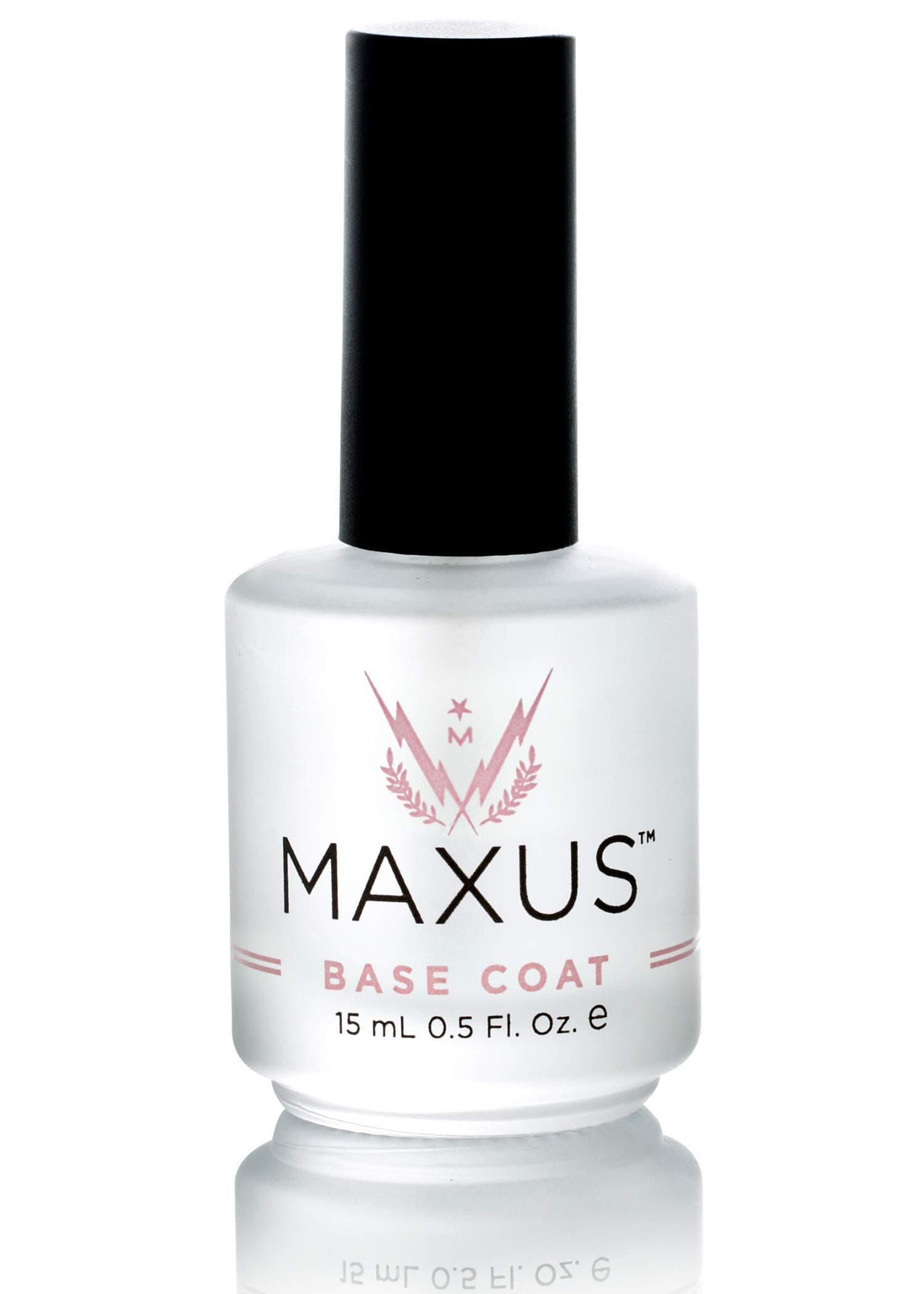 Maxus Nails Strengthening Base Coat – Clear Nail Protector with Tea Tree Oil & Silk Amino Acids – Prevents Peeling, Staining & Breakage – Quick-Dry, Glossy Finish – Vegan & 11-Free, 0.5 Oz