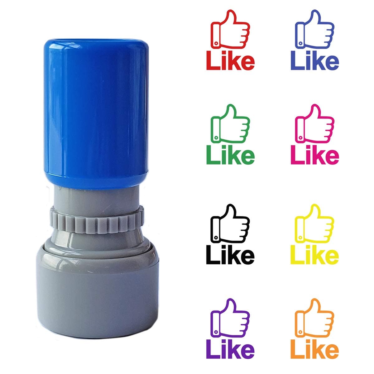 SSEELL Like Stamp Self Inking Thumbs Up Round Teacher Stamp Impression Size 12x10mm - Red Ink Color