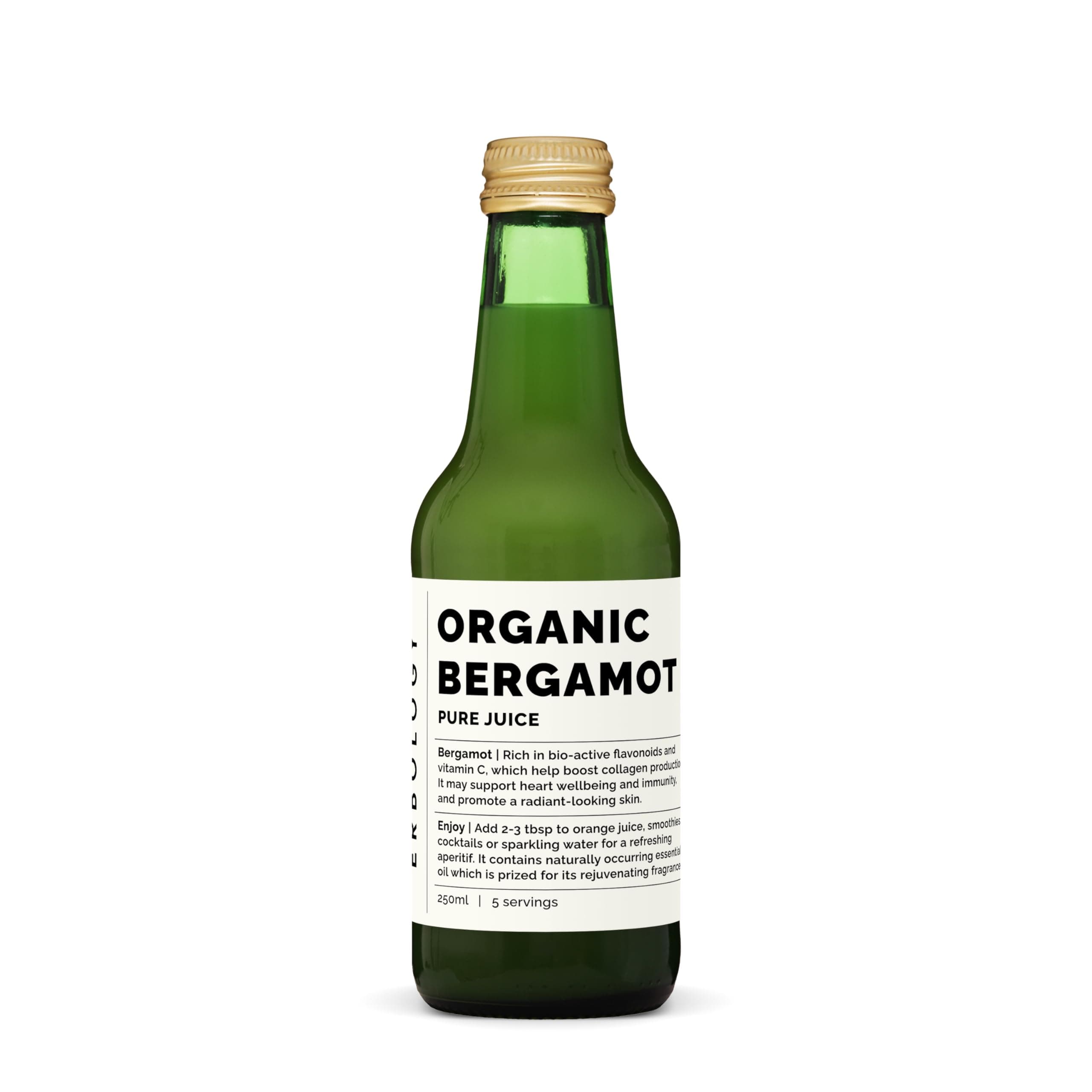 100% Organic Bergamot Juice 8.5 fl oz - Supports Immunity and Collagen Production - Rich in Vitamin C and Bioactive Flavonoids - Straight from Farm in Italy - Undiluted - No Added Sugar - Non-GMO