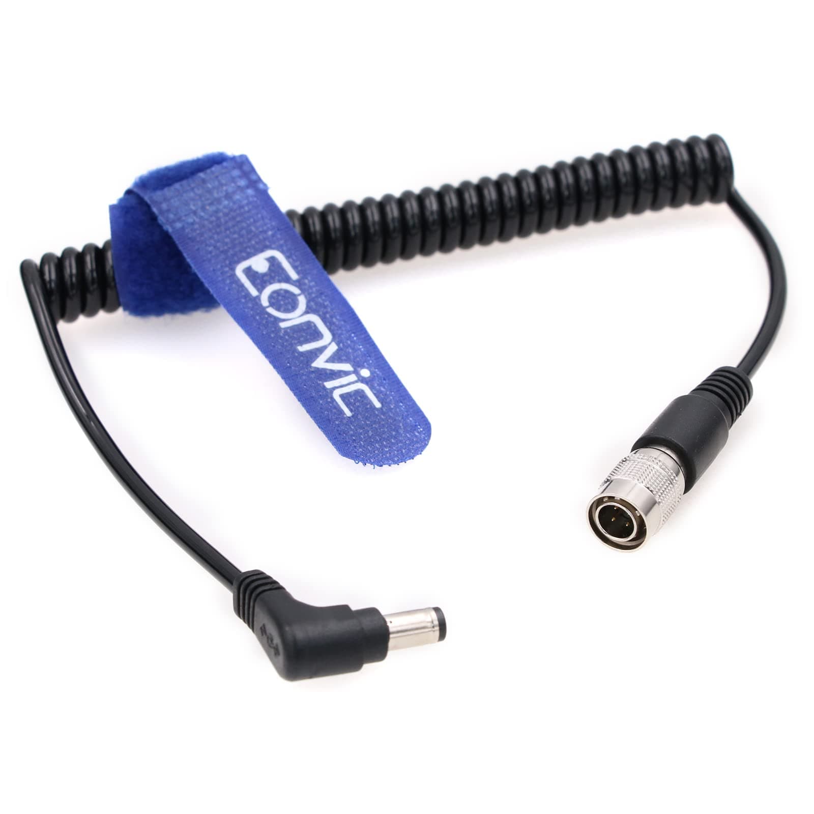 Eonvic DC to Hirose 4pin Male Plug Power Coiled Cable for Sound Devices Zaxcomn Zoom F4 F8 Blackmagic Cinema Camera 4K