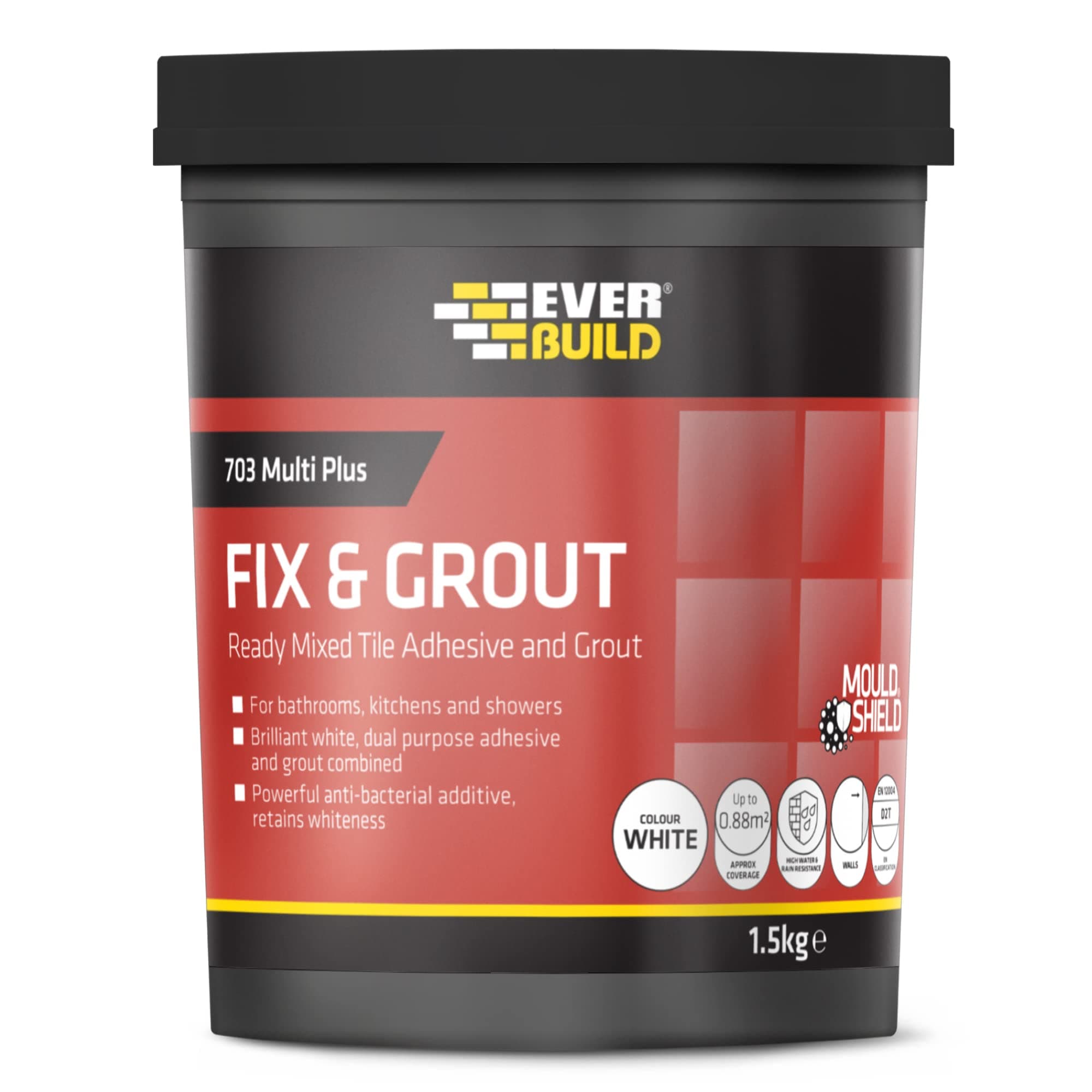 Ever Build ! 703 FIX & GROUT ADH 1.5KG/1L, Brilliant White