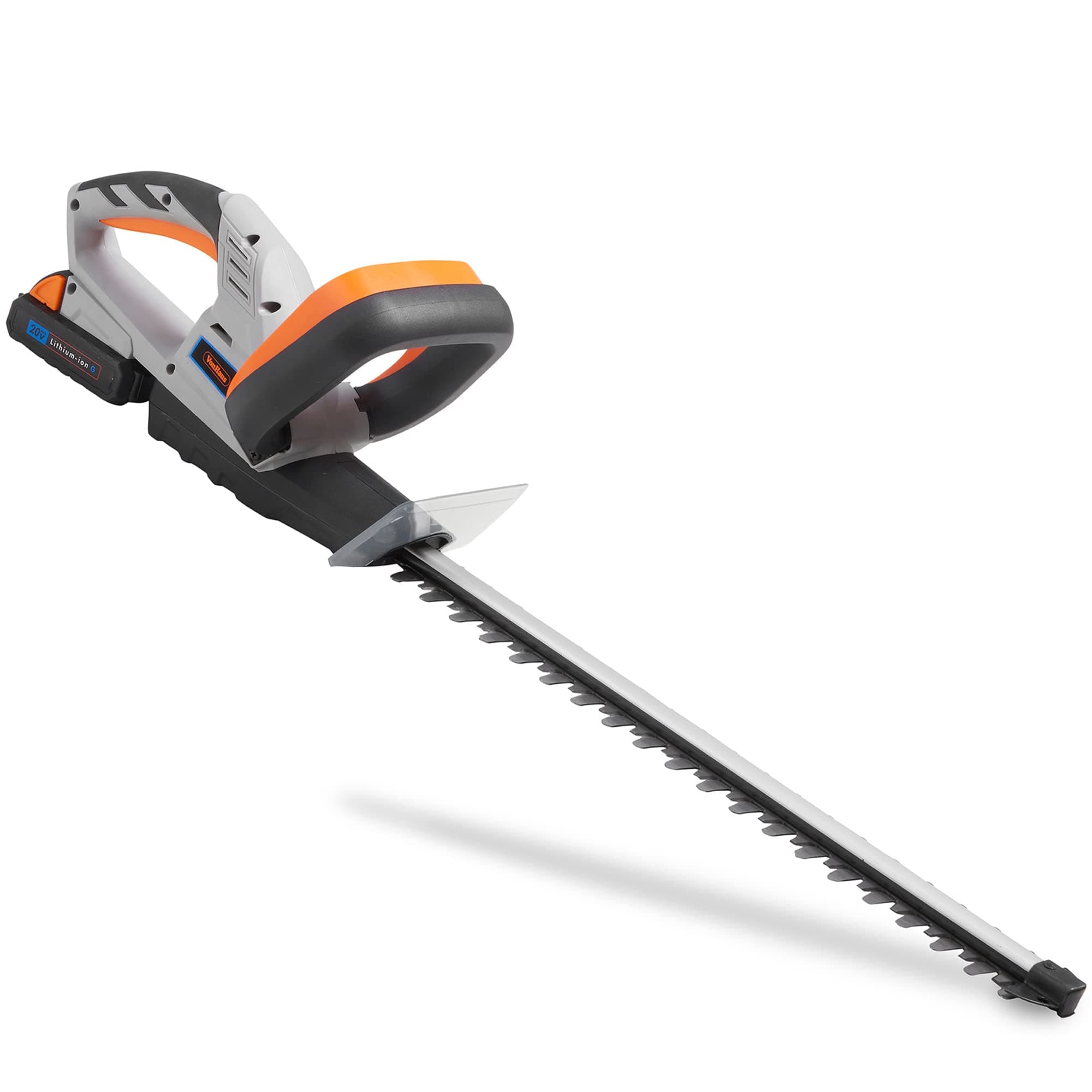 Hedge Trimmer Cordless – Cutter for Hedges, Bushes, Branches, Shrubs – 20V Battery, 45cm Blade, Charger, Dual Action Blades, Blade Cover, Lightweight, Soft Grip Handle