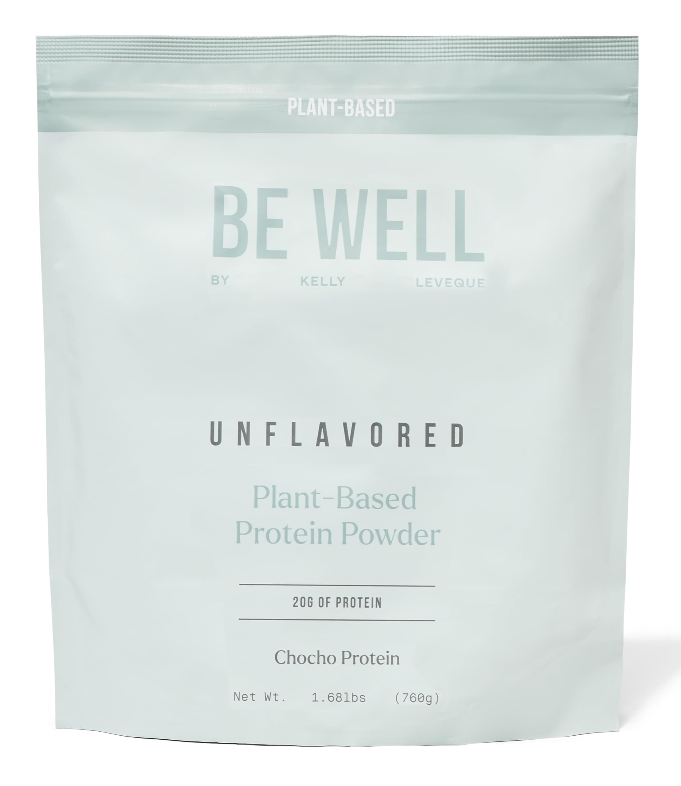 Be Well By Kelly Unflavored Plant-Based Protein Powder, Vegan 20G of Protein & 8G of Fiber (1 Ingredient, 20 Servings) 9 Amino Acids + 3 BCAAs No Soy, No Dairy, Stevia-Free, No Sugar Added 1.68lb 760g