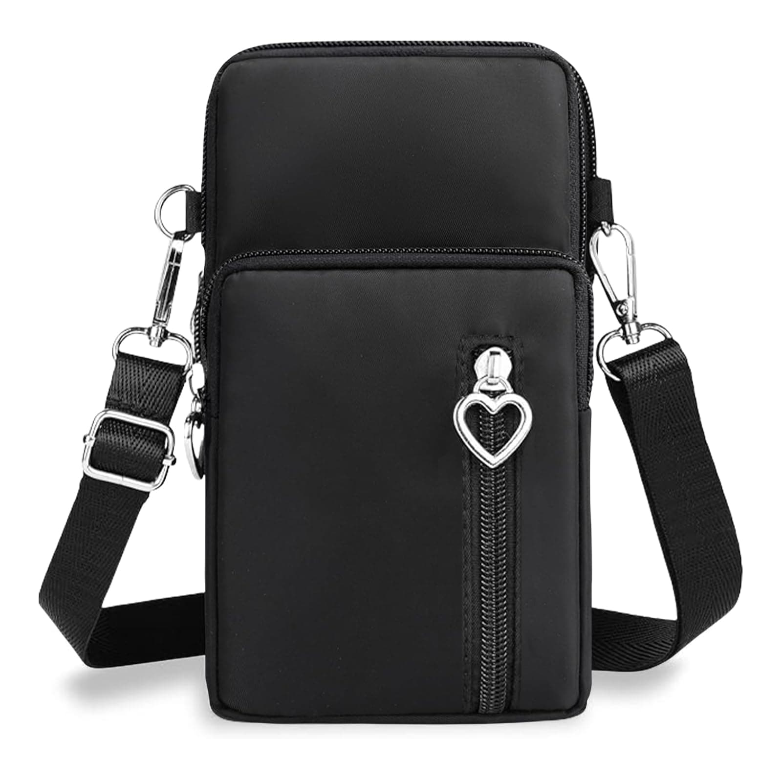 Women Crossbody Phone Bag, Nylon Mini Crossbody Shoulder Bag with Detachable Adjustable Straps, Cellphone Purse Armband with Headphone Port for cellphones under 7 inches