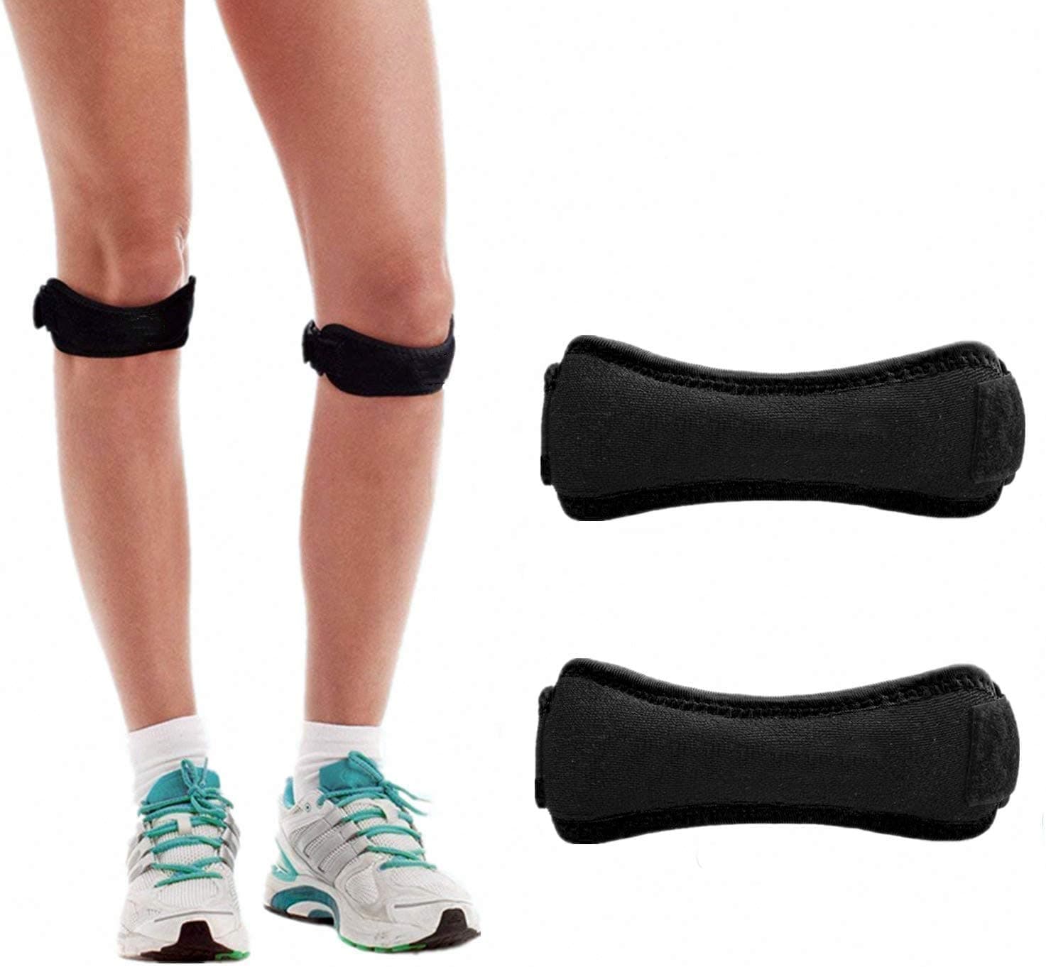 BEATEASY Patella Knee Strap for Running, Fitness, Stairs Climbing Patellar Tendon Support Strap for Knee Pain Relief Knee Support, Pain Relief Patellar Tendon Support, Adjustable Brace Band