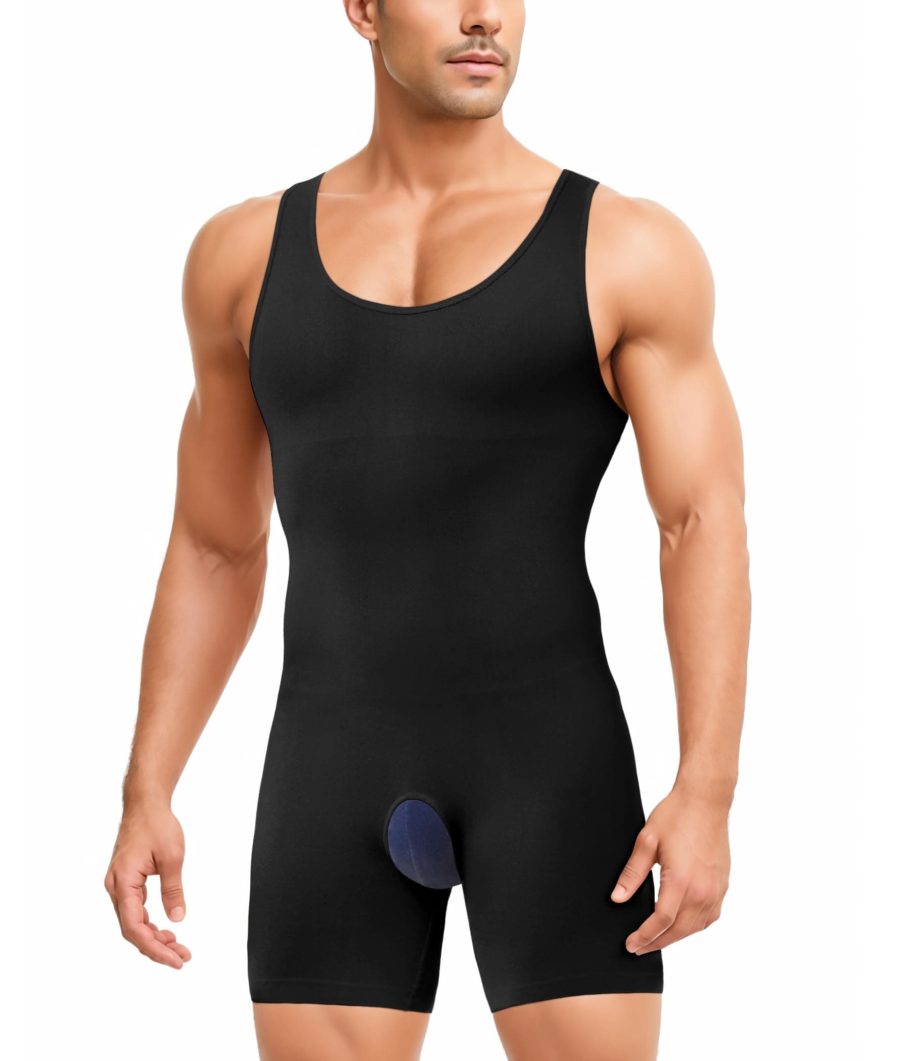 Men Shapewear Tummy Control Bodysuit Waist Trainer Full Body Shaper Fajas Compression Shirts Shorts Slim Belly