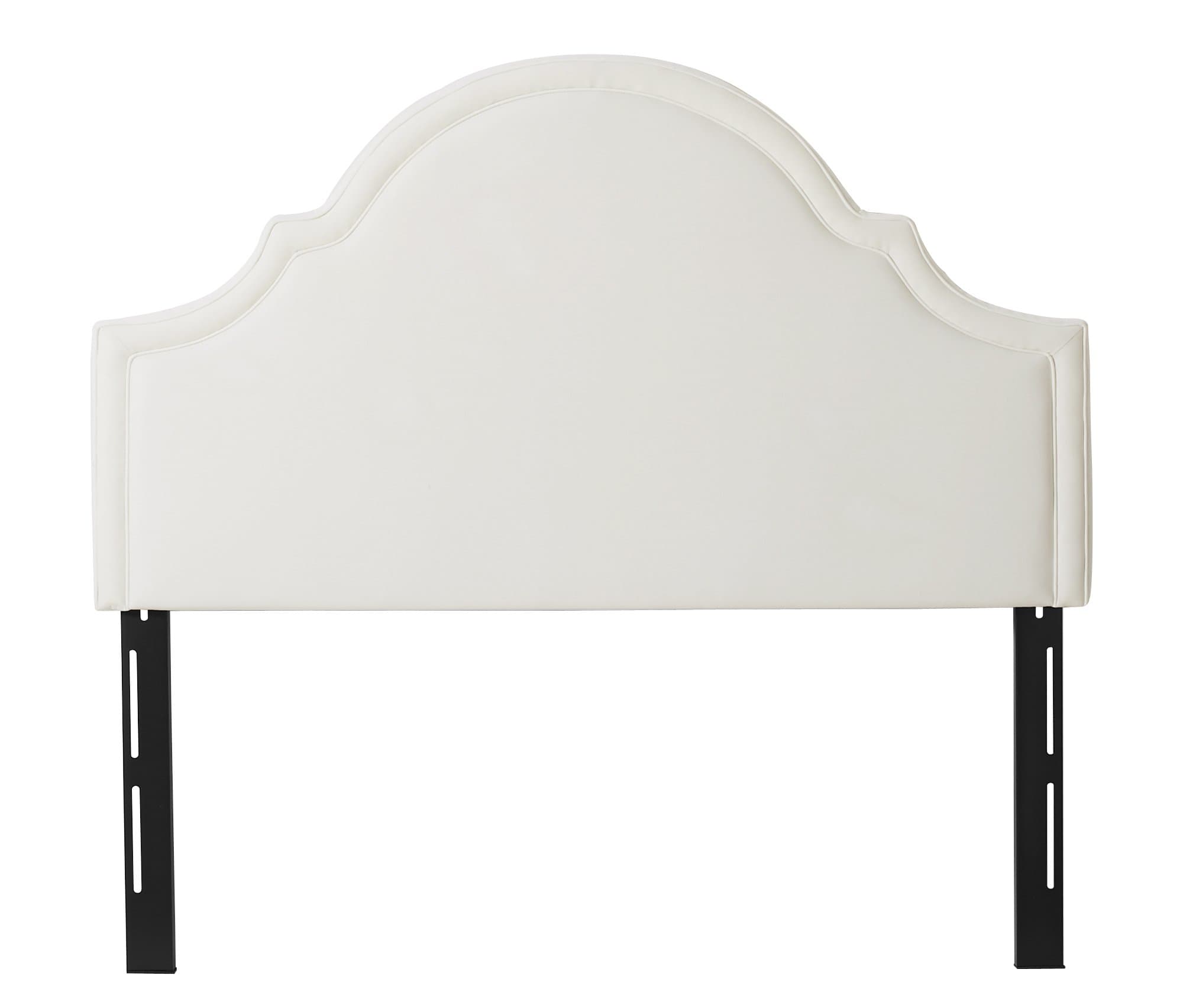Jennifer Taylor Home Catherine Upholstered Queen Headboard, Antique White Woven