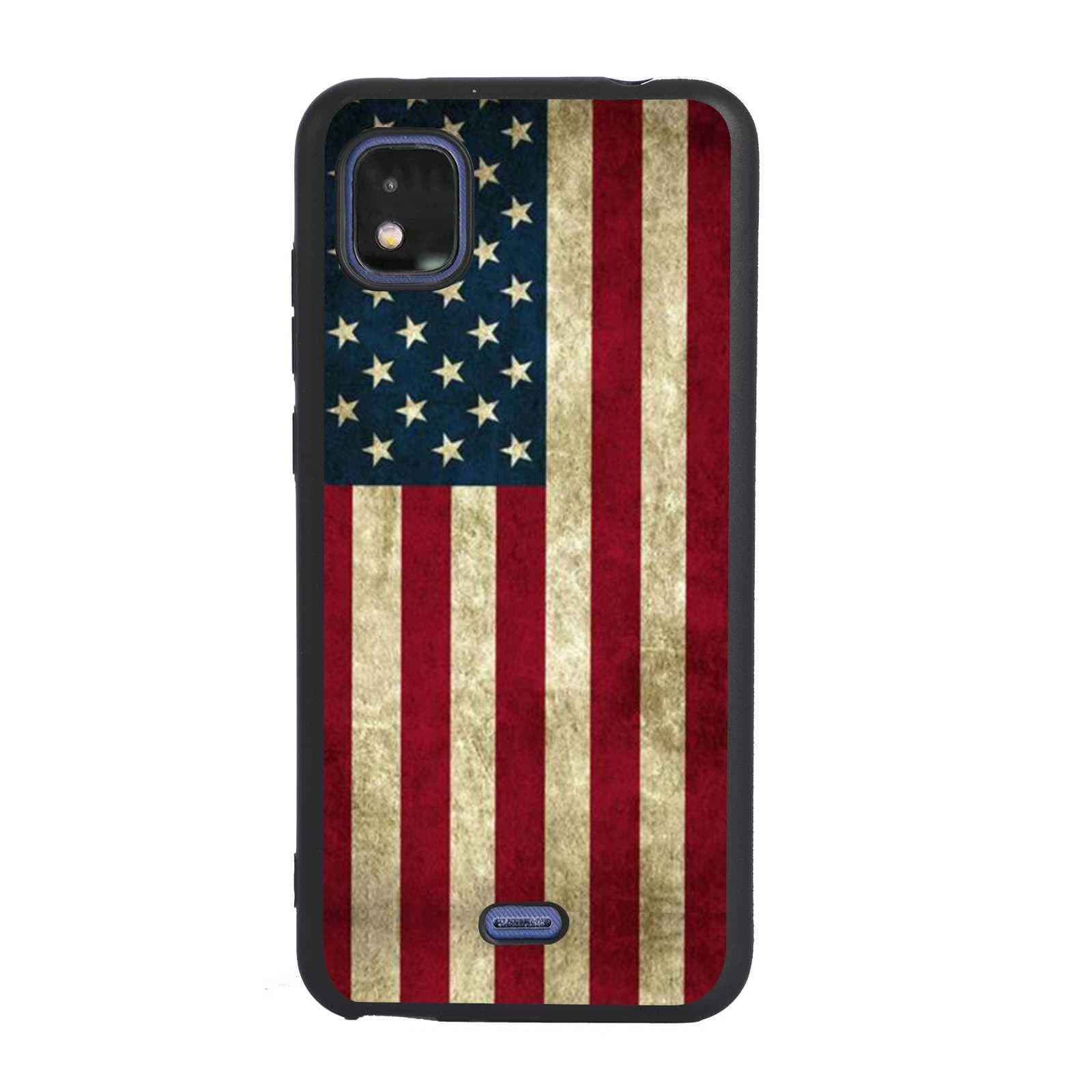 Compatible with Wiko Life 3 U316AT Case, Retro USA American Flag Vintage Design for Wiko Life Case Men Girls,Soft Silicone Cool Case for Wiko Life