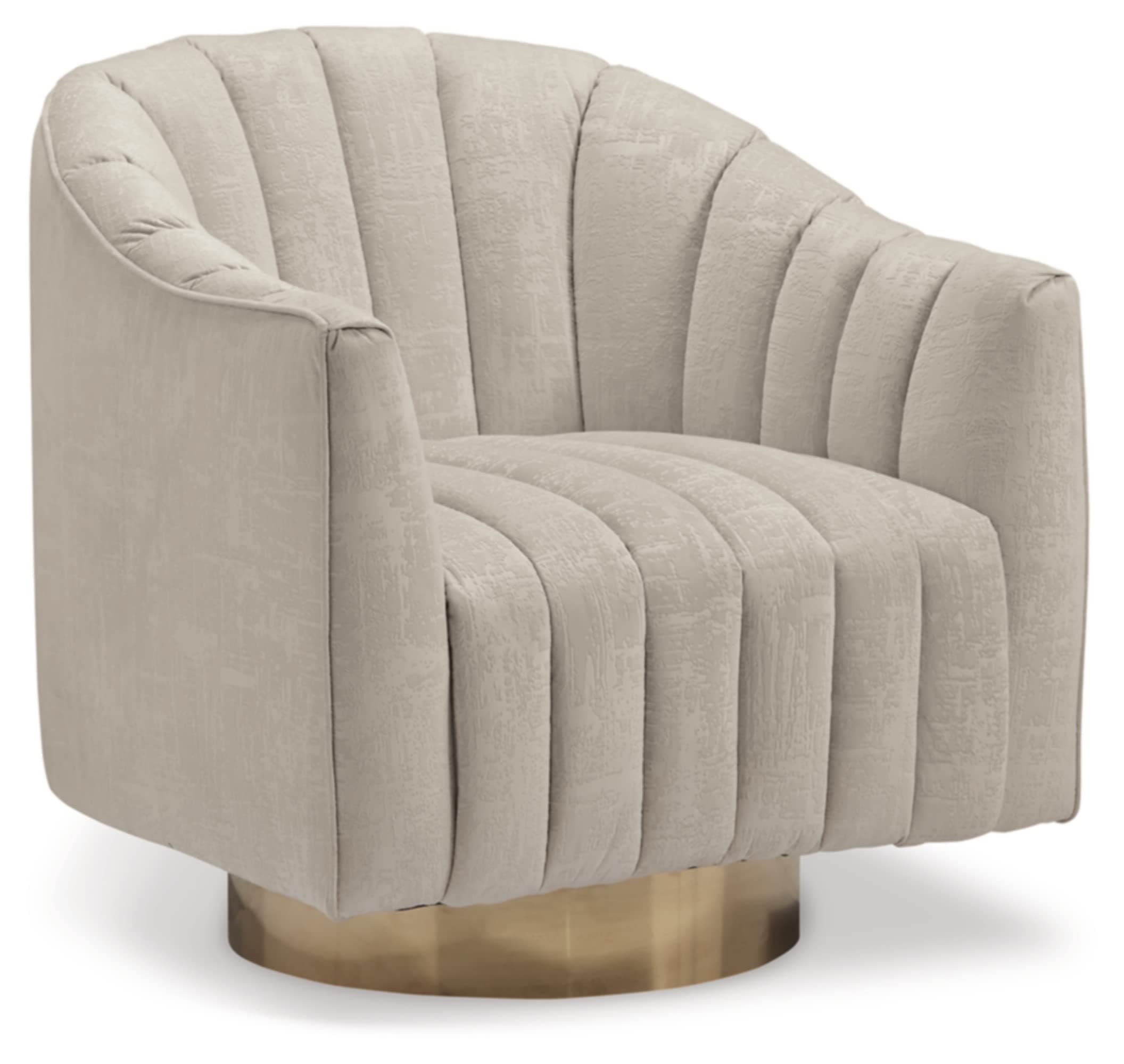 Penzlin Swivel Accent Chair, Beige