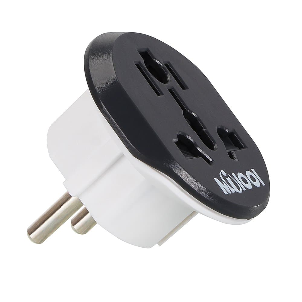 European Plug Adapter USA to EuropeType E/F for Germany, France, Europe, and More