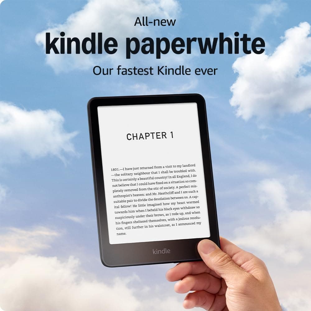 Amazon Kindle Paperwhite (16 GB) Our fastest Kindle ever, with new 7 glare-free display and weeks of battery life Without Ads - Black + Kindle Unlimited