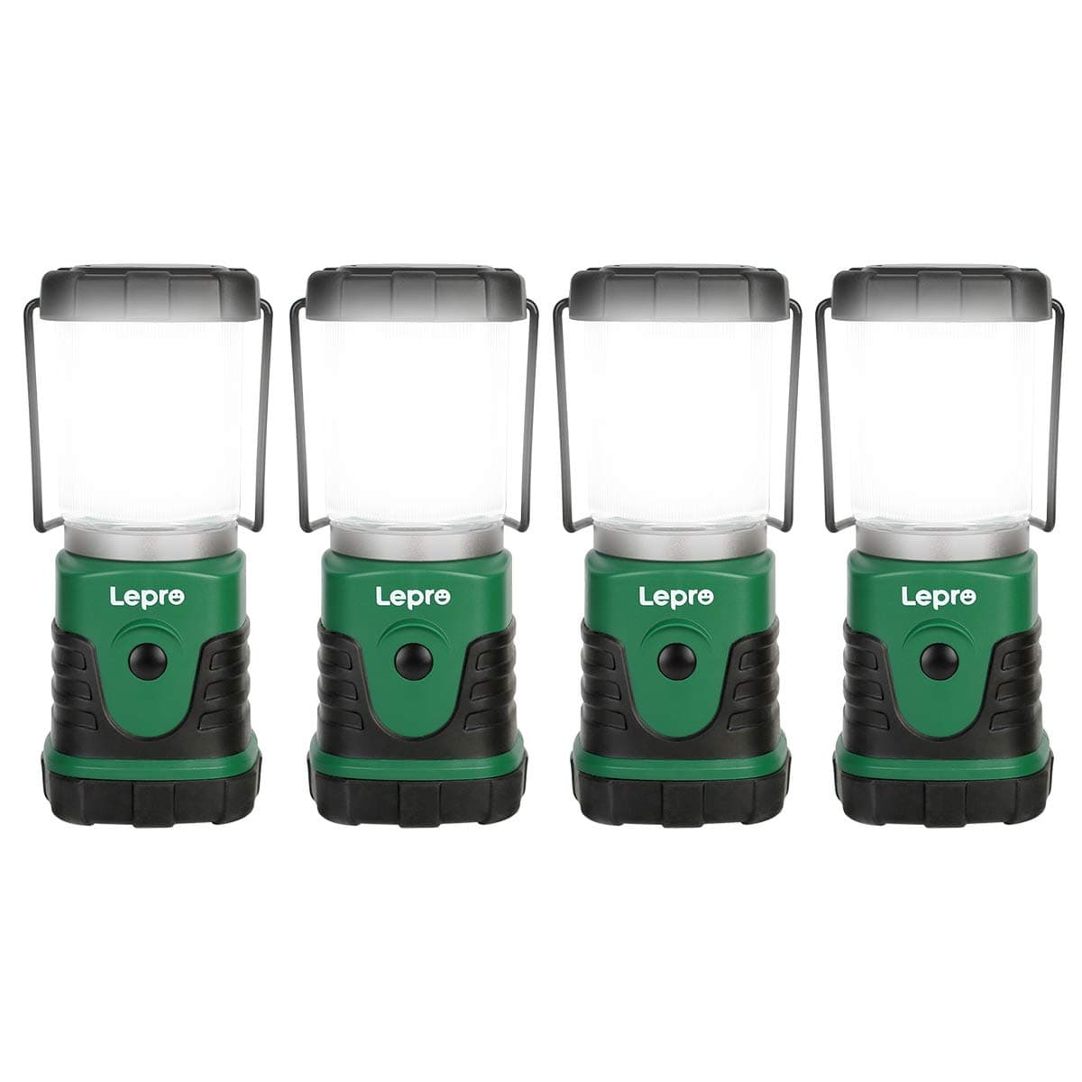 Lepro Camping Lantern Battery Powered, Portable Small Camping Tent Lights AA Battery Operated, Dimmable Warm White to Daylight Modes, Battery Lanterns for Indoors, Power Cuts, Emergency, Pack of 4