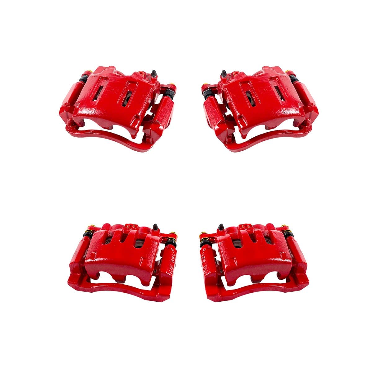Callahan CCK07301 [4] FRONT + REAR Premium Powder-Coated Performance Calipers + Hardware [fit Chrysler Dodge Ram]