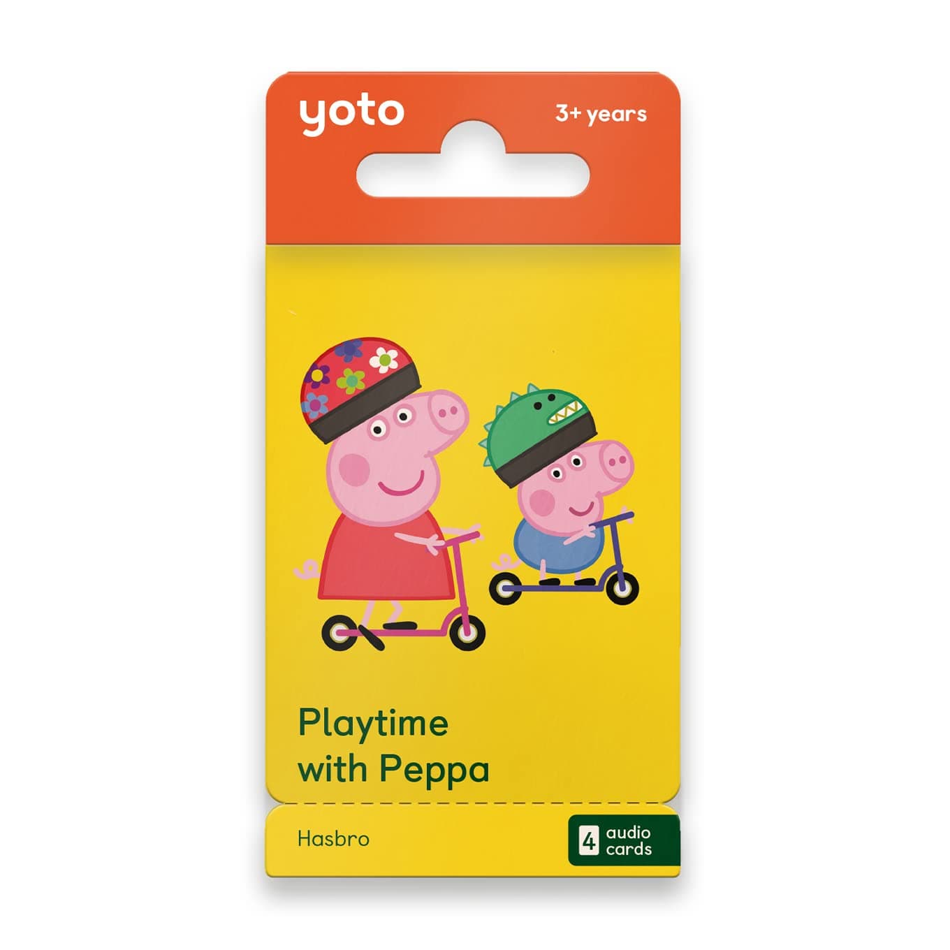 Playtime with Peppa – 4 Kids Audio Cards for Use with Player & Mini All-in-1 Audio Device, Educational & Screen-Free Listening with Fun Stories for Daytime, Bedtime & Travel, Ages 3+