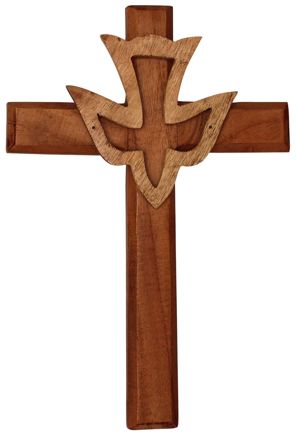 Wood Wall Cross Dove Motif - Big Size 12x8 Hanging Dove Cross Wall Decor - Handmade Cross Decorations for Wall – Wooden Cross Wall Decor for Home Living Room Decor Accessory
