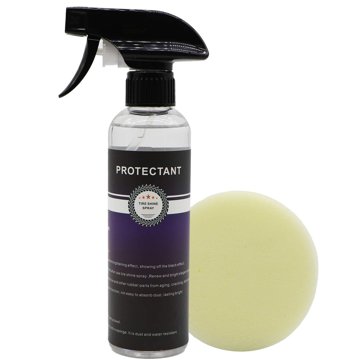 Tire Shine Spray - Tire Dressing Spray for Slick Finish - Tire Dressing & Protectant Kit Use with Wheel & Tire Cleaner,Tire Shine Applicator,Coating Tire Care kit Prevents Fading & Yellowing