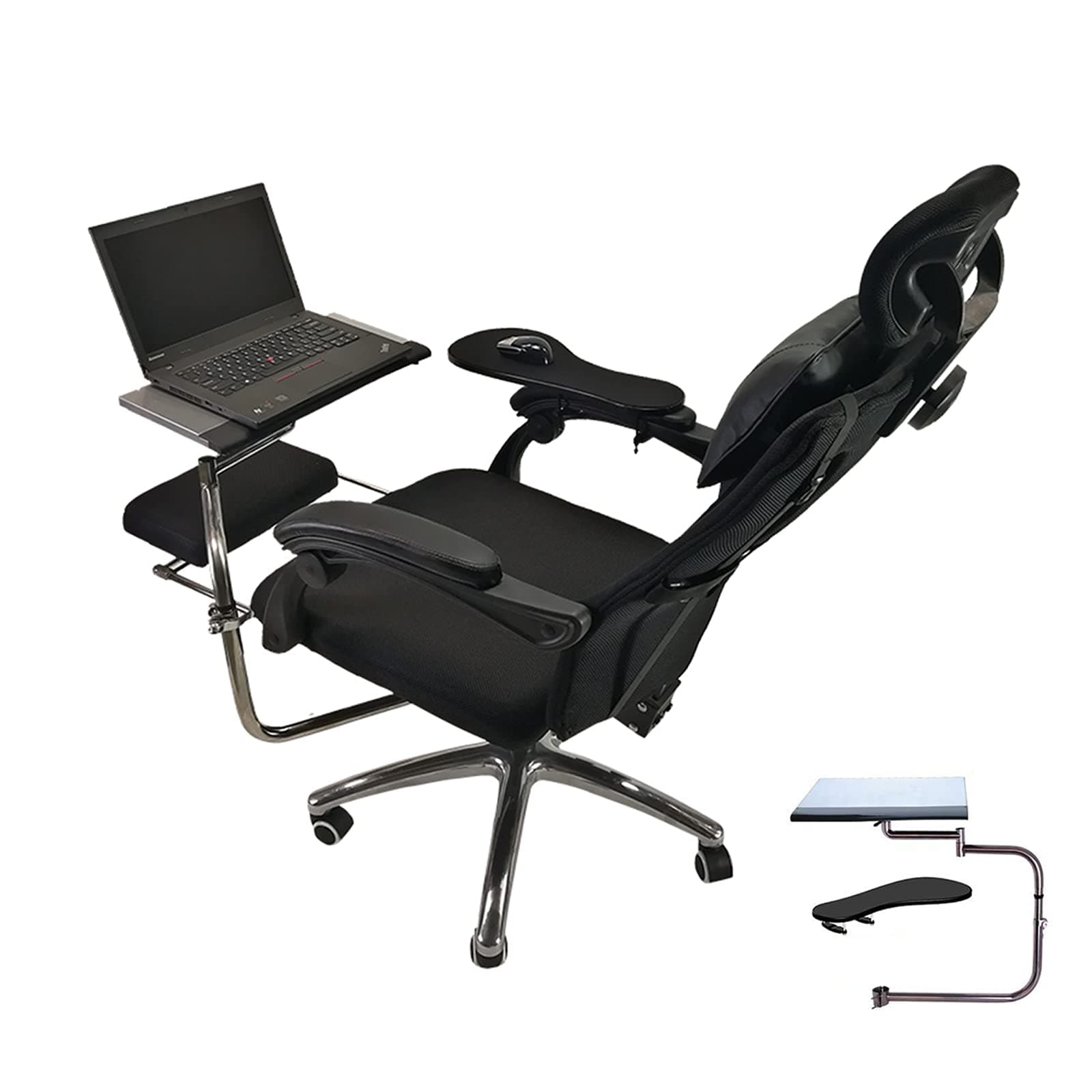 Noble Createaprototype Ergonomic Keyboard Laptop Mouse Stand, Foldable Portable Computer Stand & 360° Adjustable Armrest Wrist Rest, for Workstation/Video Gaming