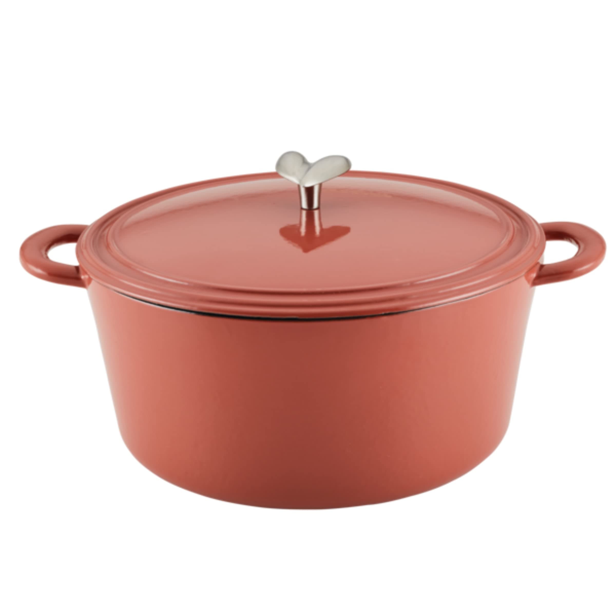 AyeshaCurry Kitchenware Enameled Cast Iron Dutch Oven/Casserole Pot with Lid, 6 Quart, Redwood Red