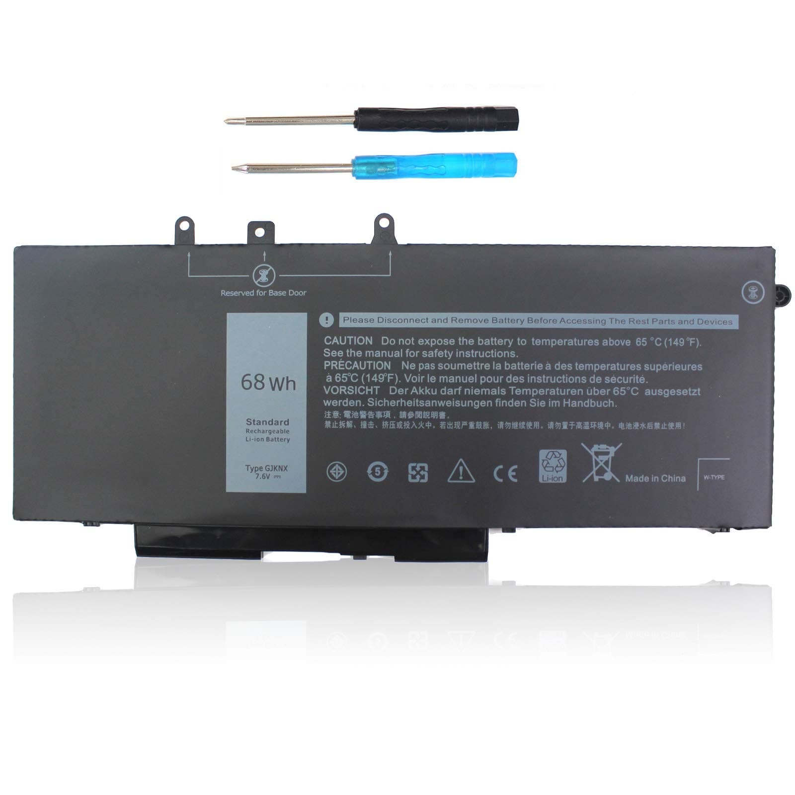 GJKNX 68WH Laptop Battery for Dell Latitude 5480 5580 5280 5288 5488 5580 5590 5591 5490 5491 5495 E5480 E5580 E5490 E5590 Precision 15 3520 3530 Series GD1JP DY9NT 5YHR4 451-BBZG 7.6V 4-Cell