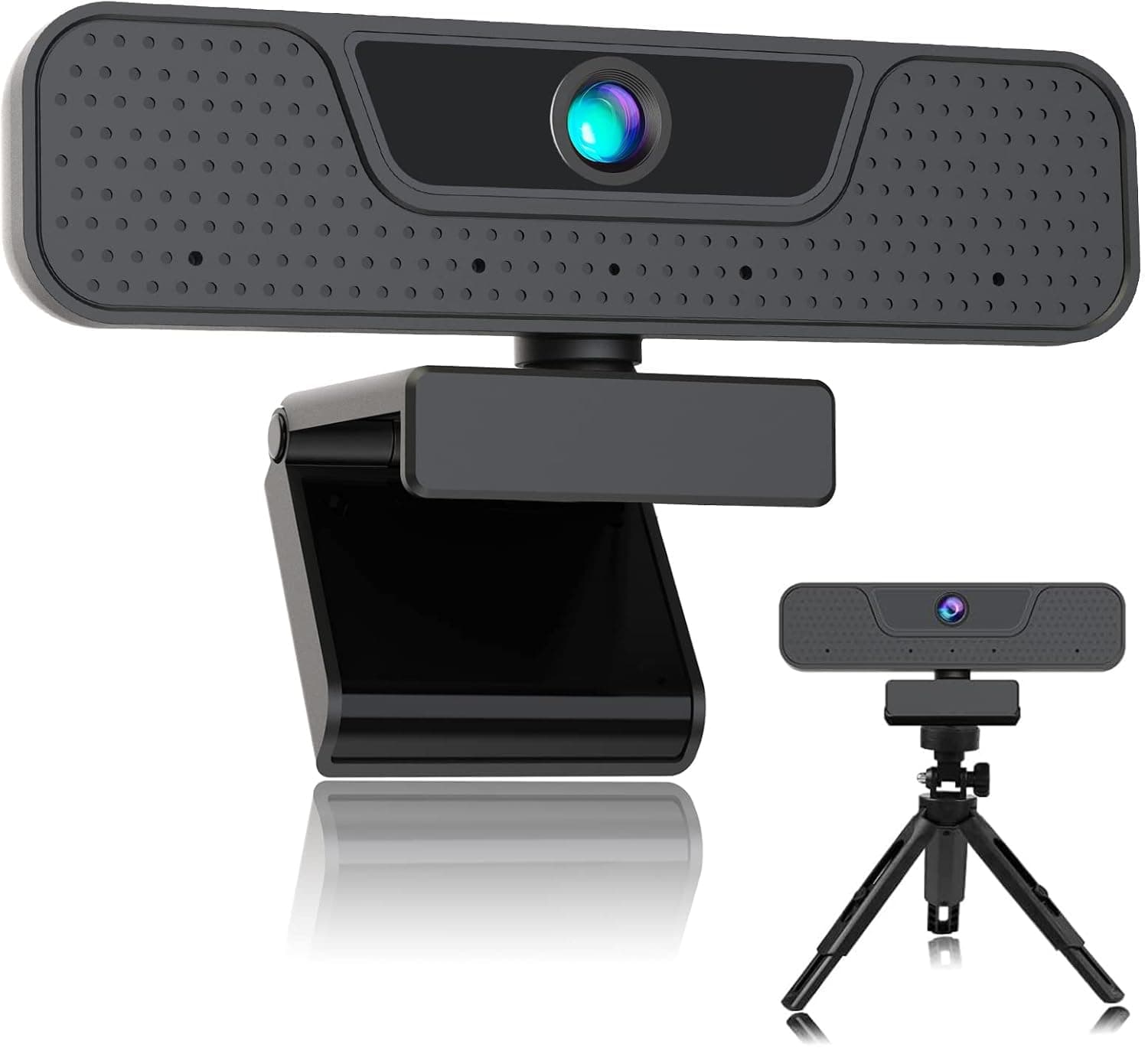 Akyta 4K Webcam with 4 Noise-Canceling Microphones-Privacy Cover-Tripod, AutoFocus Computer Web Camera for Desktop, 4K USB C Webcam for PC/Laptop/Desktop Computer/Teams/Zoom/YouTube Streaming