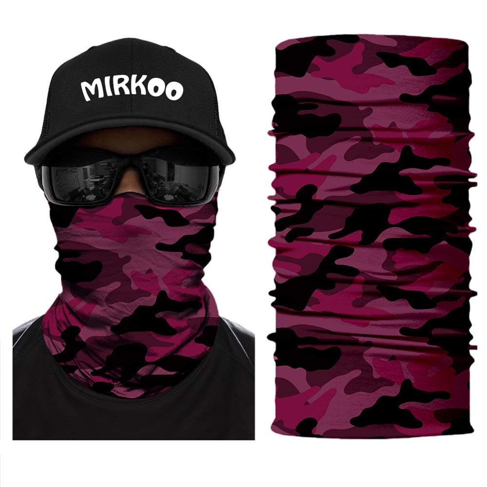 MIRKOO 3D Breathable Seamless Tube Face Mask, Dust-proof Windproof UV Protection Motorcycle Bicycle ATV Face Mask
