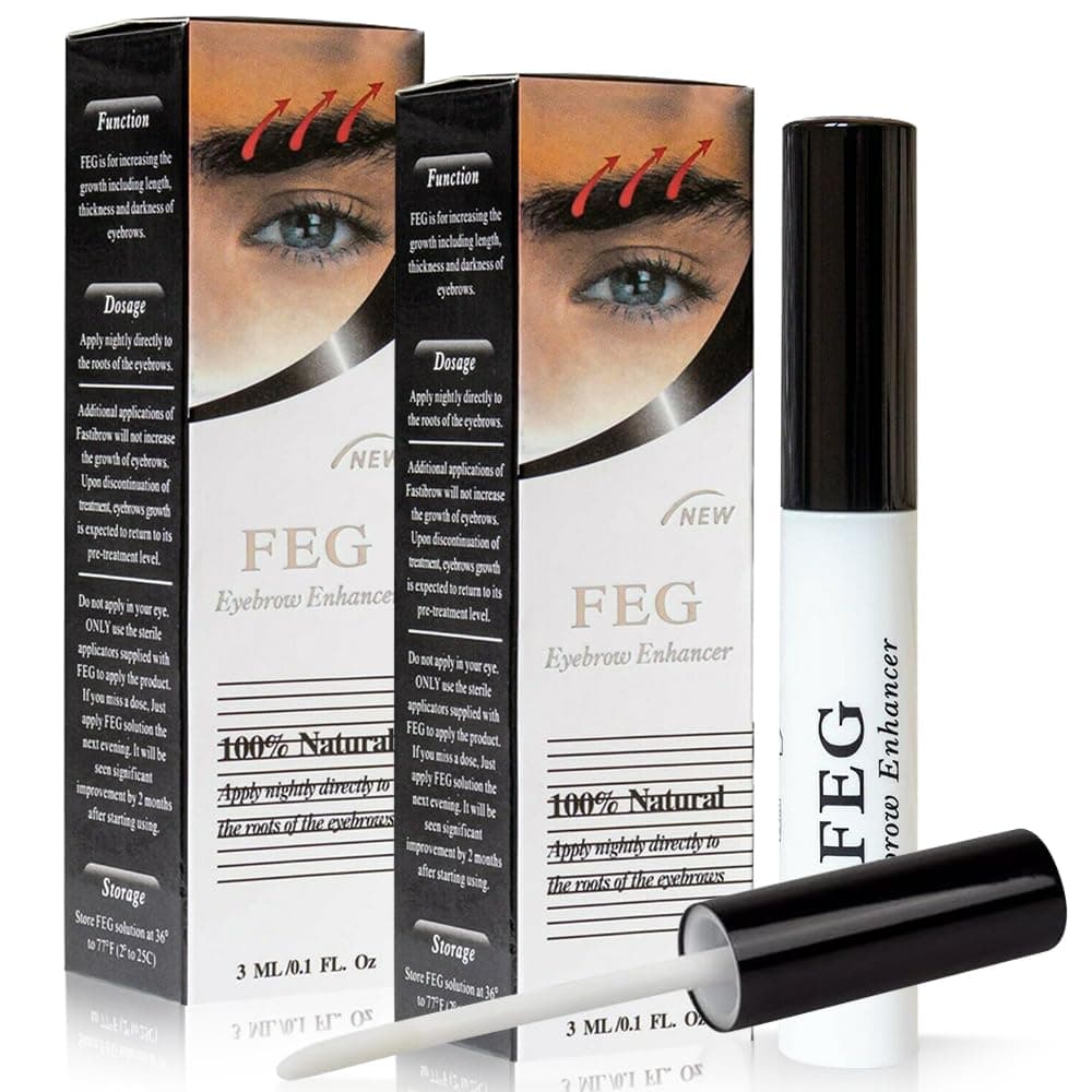 FEG 2 Pcs Eyebrow Enhancer | Darker, Thicker Eyebrows | Non-irritating, Safe for All Skin Types