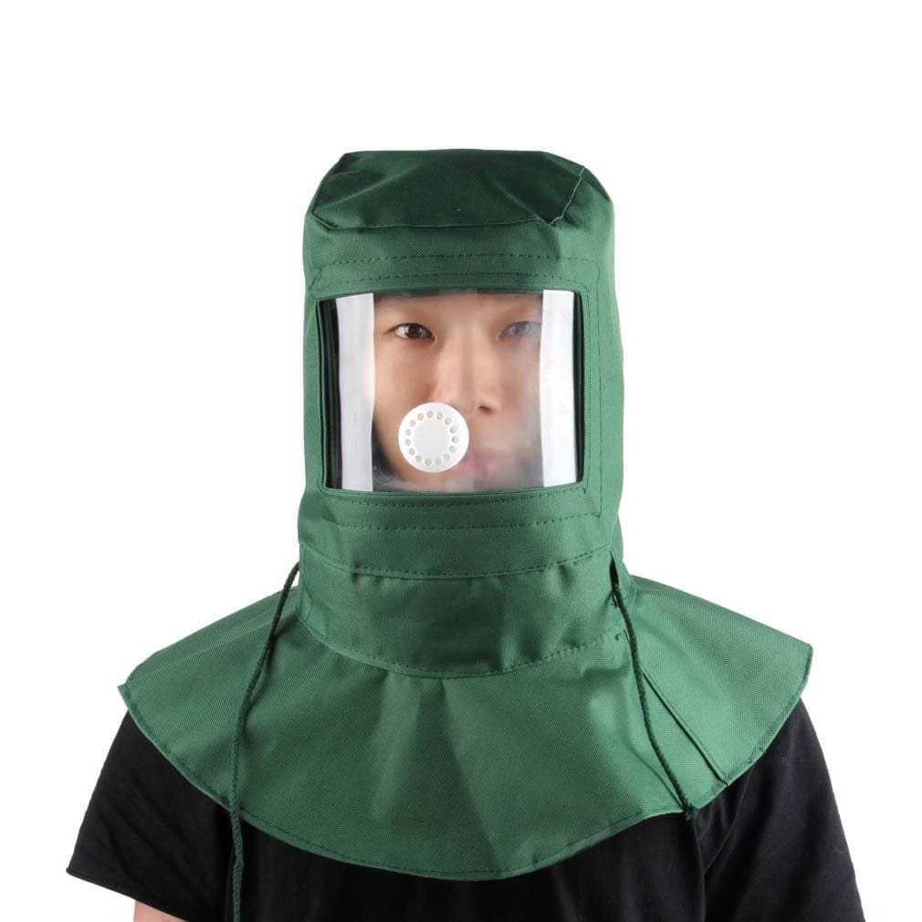 Canvas Sand Blasting Hood Cap,Shawl Cap Sandblaster Mask Anti-dust Hood Protective Gear Mask for Blasting Hood Sand Abrasive Grit Shot