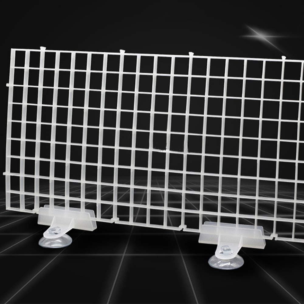 AZXAZ 10 pcs Aquarium Fish Tank Divider Grid Isolation Board Plastic Egg Crate Fish Tank Bottom Net Filter Tray