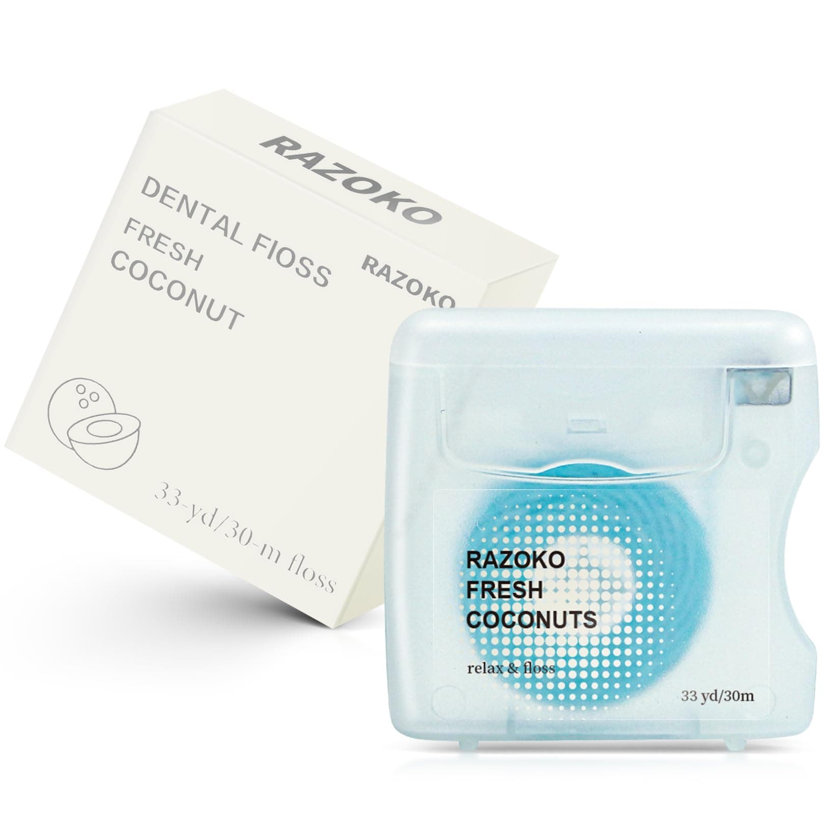 Coconut Oil Infused Woven Dental Floss, Vegan and Cruelty-Free, Coconut Scent, 2 Month Supply (33 Yds x 1 Units)