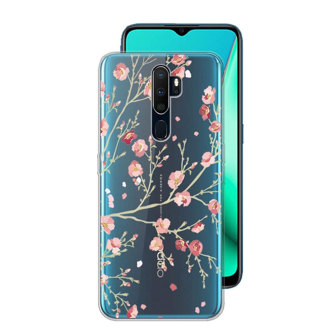 LJSM for Oppo A9 2020 Backcover Transparent Silicone Soft TPU Bumper Clear Cover Flexible Gel Shell Skin Protector Case for Oppo A9 2020 (6.5") -WM84